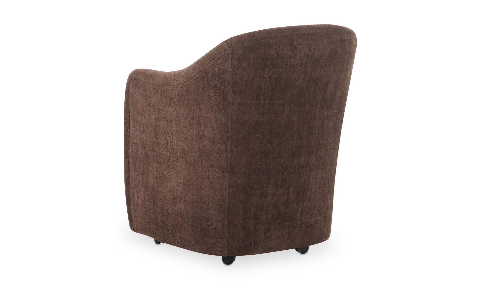 Drava Rolling Dining Chair Dark Brown by Moe's Home Collection - view 9