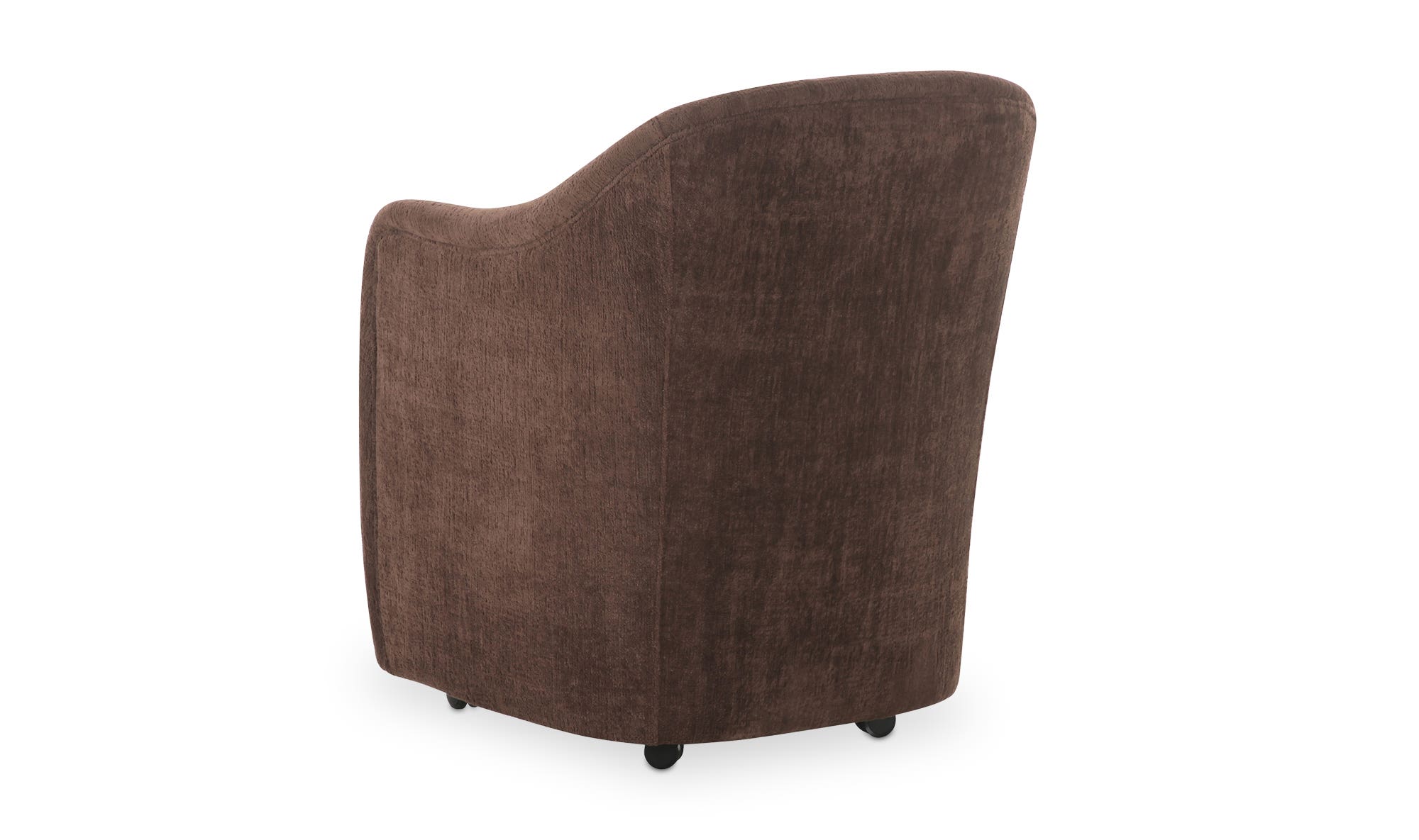 Drava Rolling Dining Chair Dark Brown by Moe's Home Collection - view 9