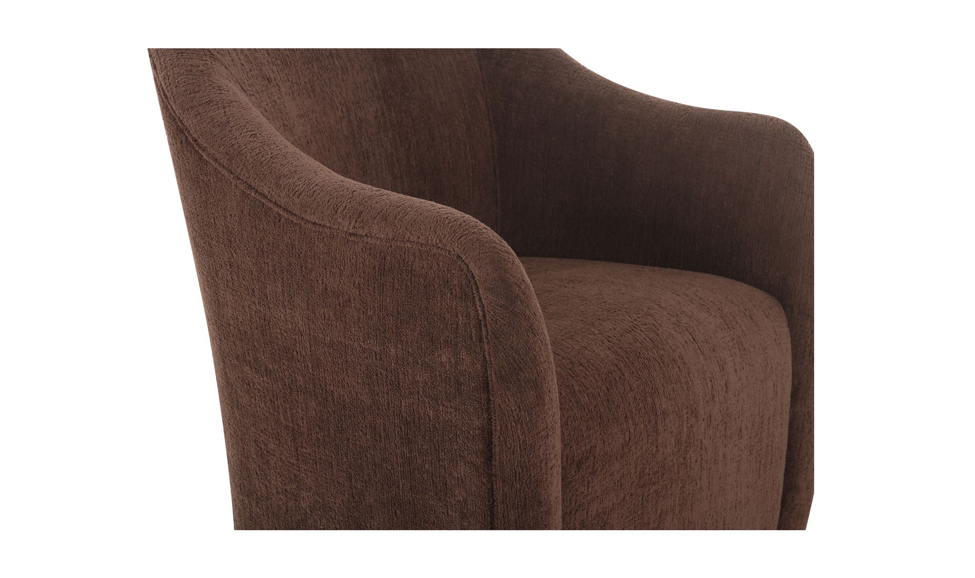 Drava Rolling Dining Chair Dark Brown by Moe's Home Collection - view 10