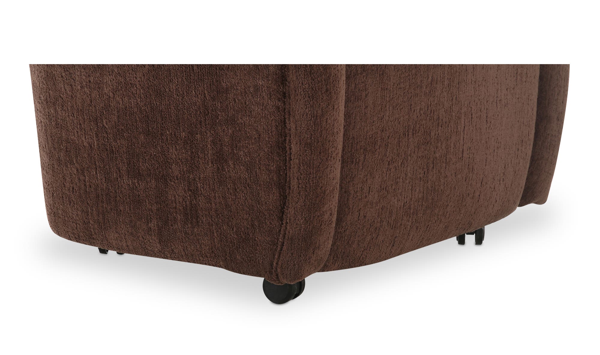 Drava Rolling Dining Chair Dark Brown by Moe's Home Collection - view 11