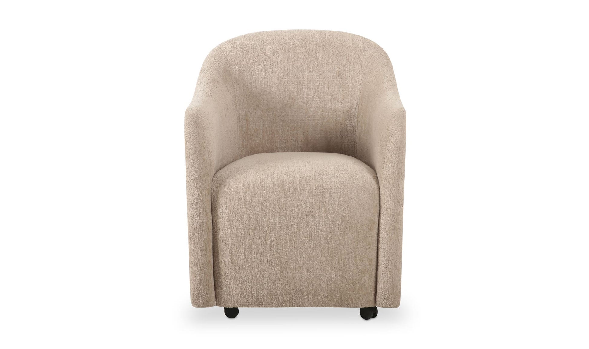 Drava Rolling Dining Chair Beige by Moe's Home Collection - view 6