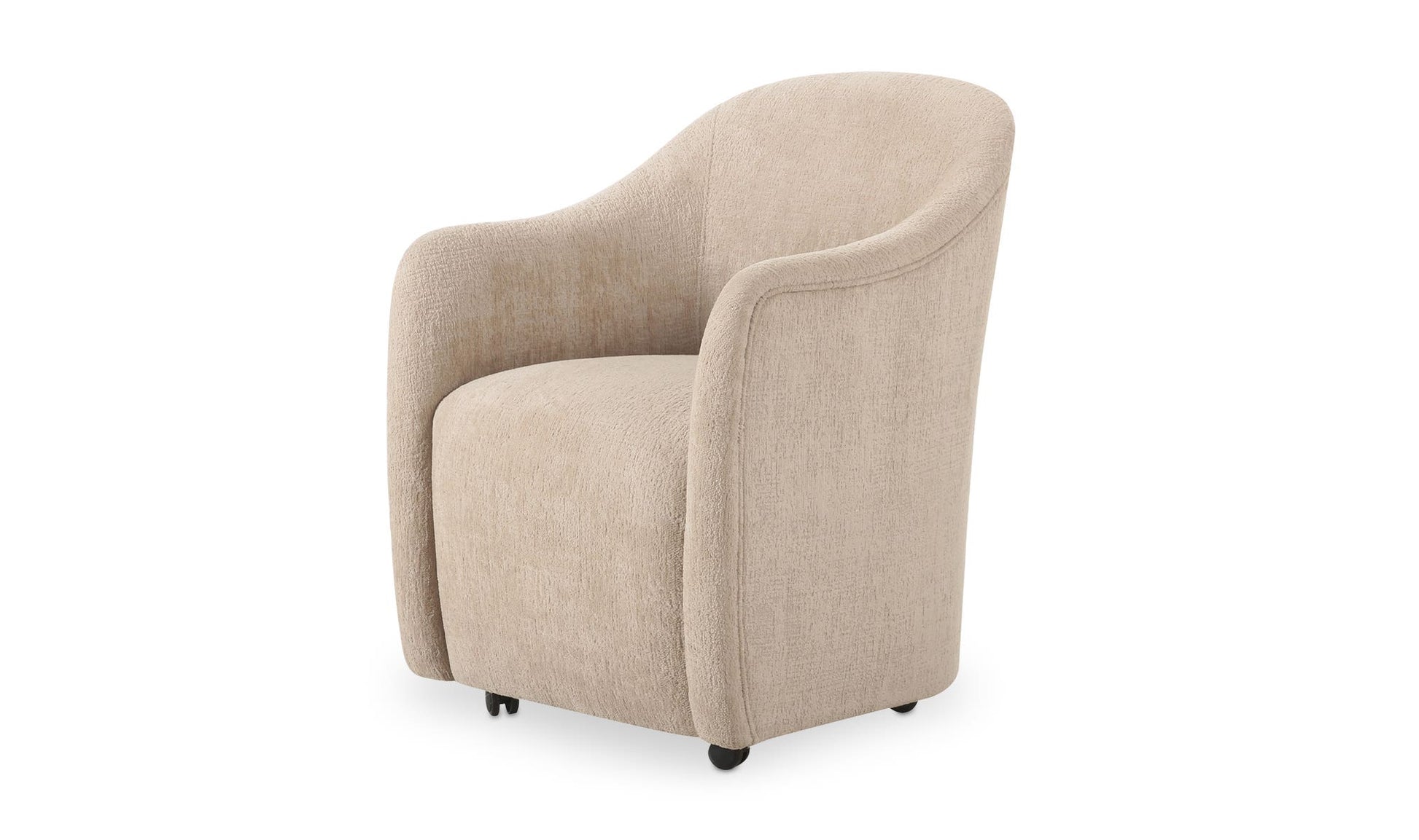 Drava Rolling Dining Chair Beige by Moe's Home Collection - view 9