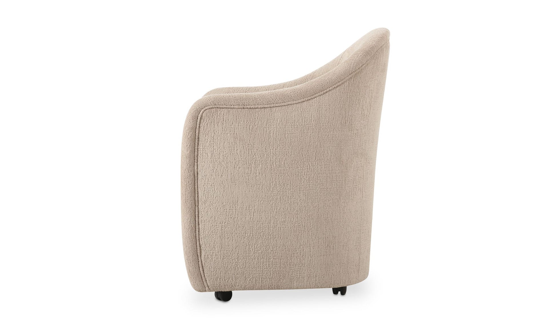 Drava Rolling Dining Chair Beige by Moe's Home Collection - view 11