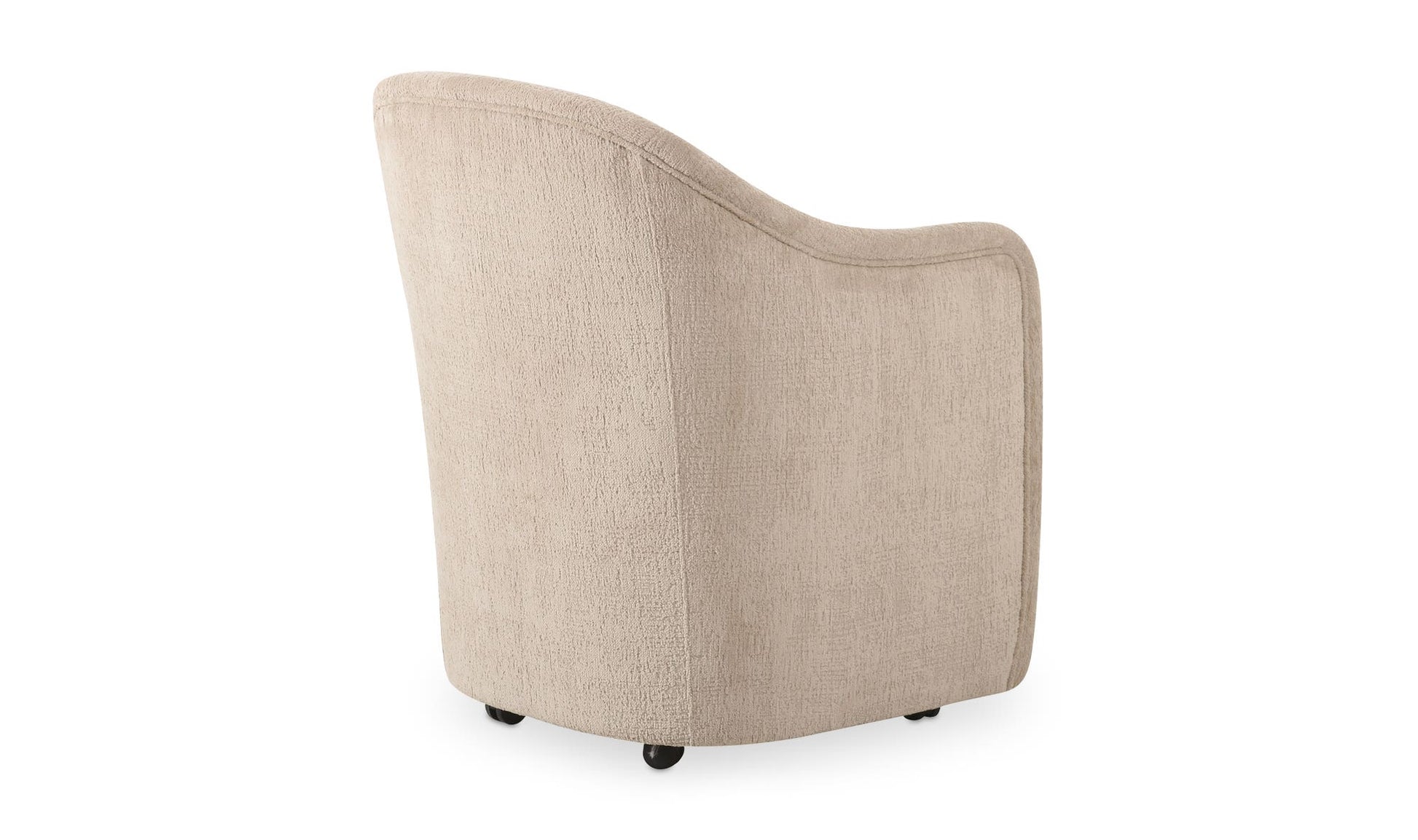 Drava Rolling Dining Chair Beige by Moe's Home Collection - view 13
