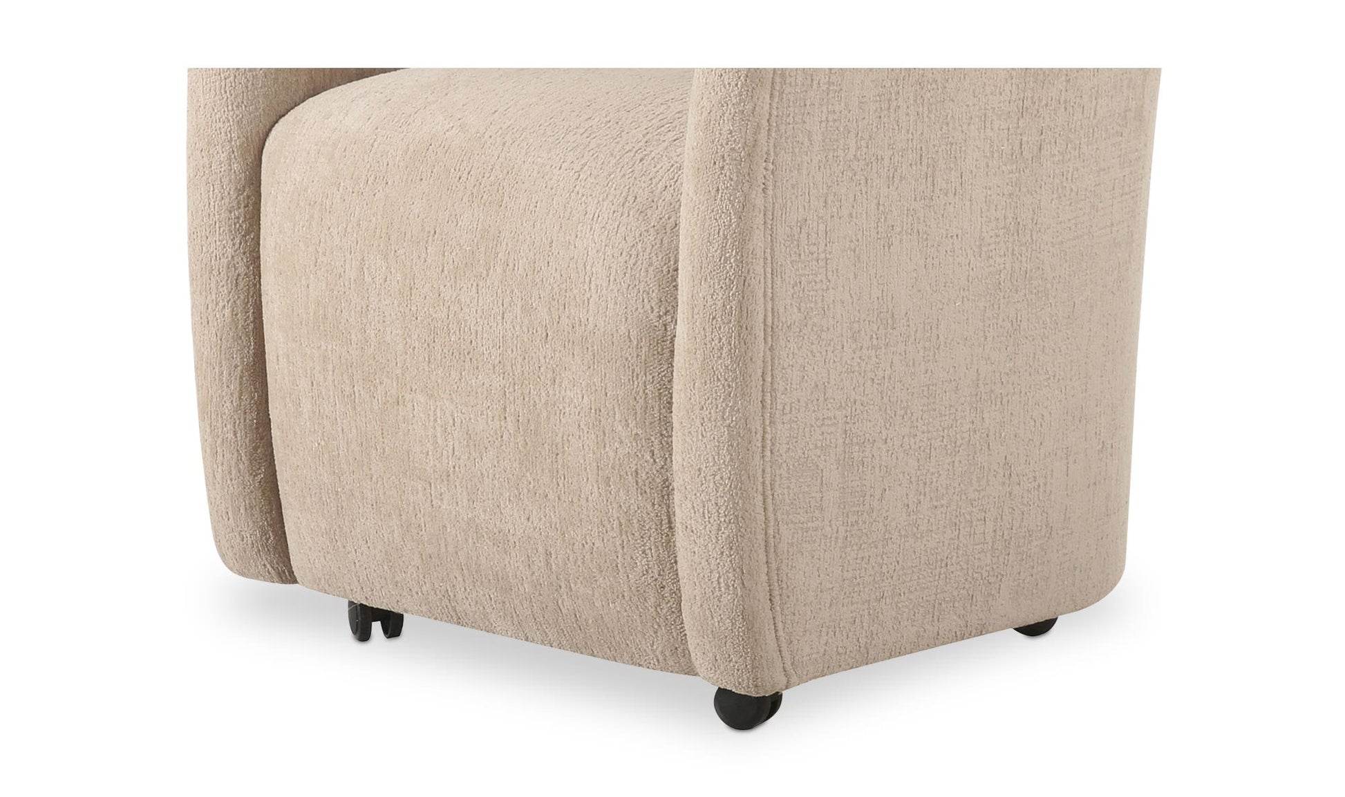 Drava Rolling Dining Chair Beige by Moe's Home Collection - view 15