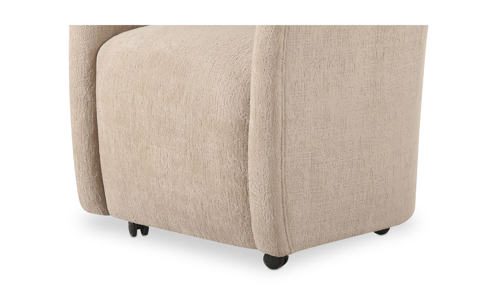 Drava Rolling Dining Chair Beige by Moe's Home Collection - view 15