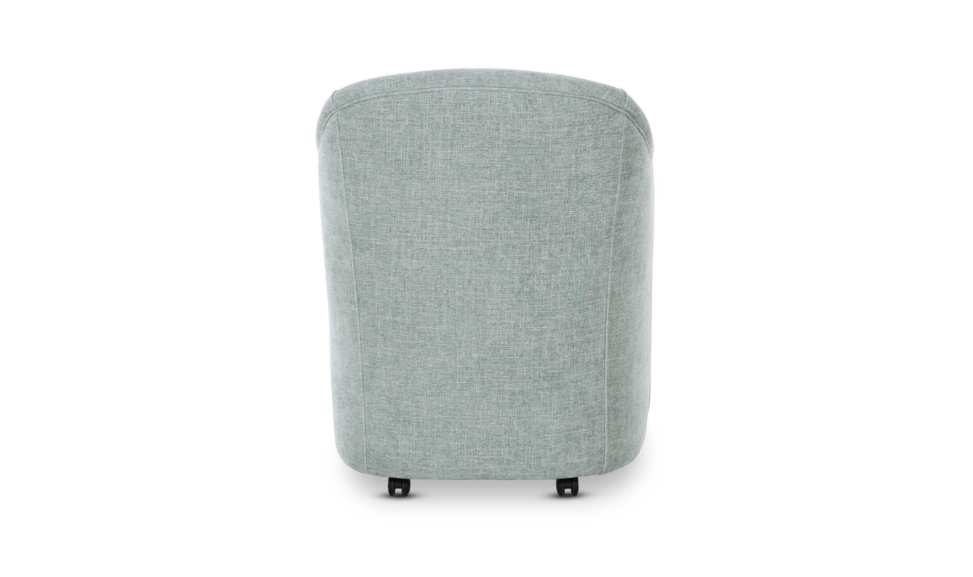 Drava Rolling Dining Chair Light Blue by Moe's Home Collection - view 7