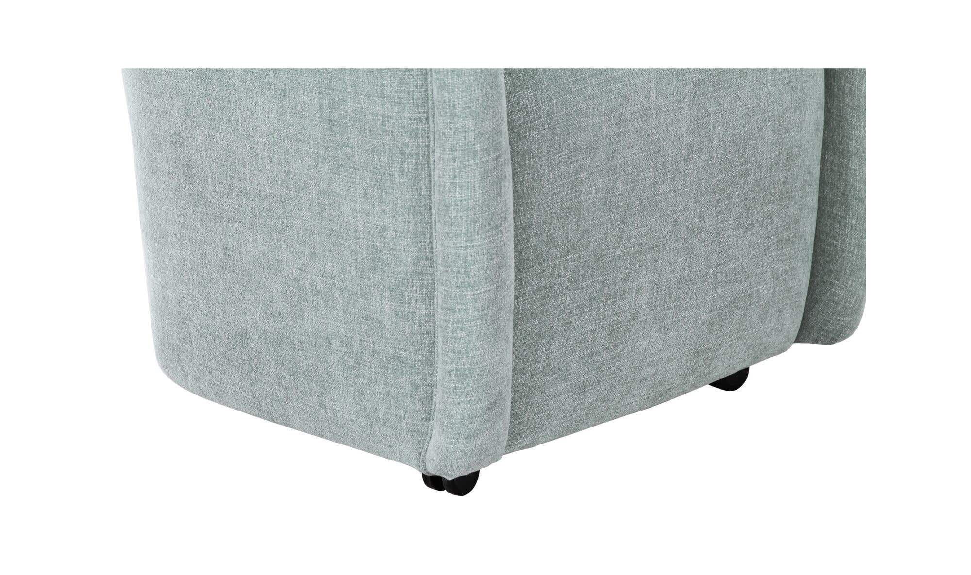 Drava Rolling Dining Chair Light Blue by Moe's Home Collection - view 10