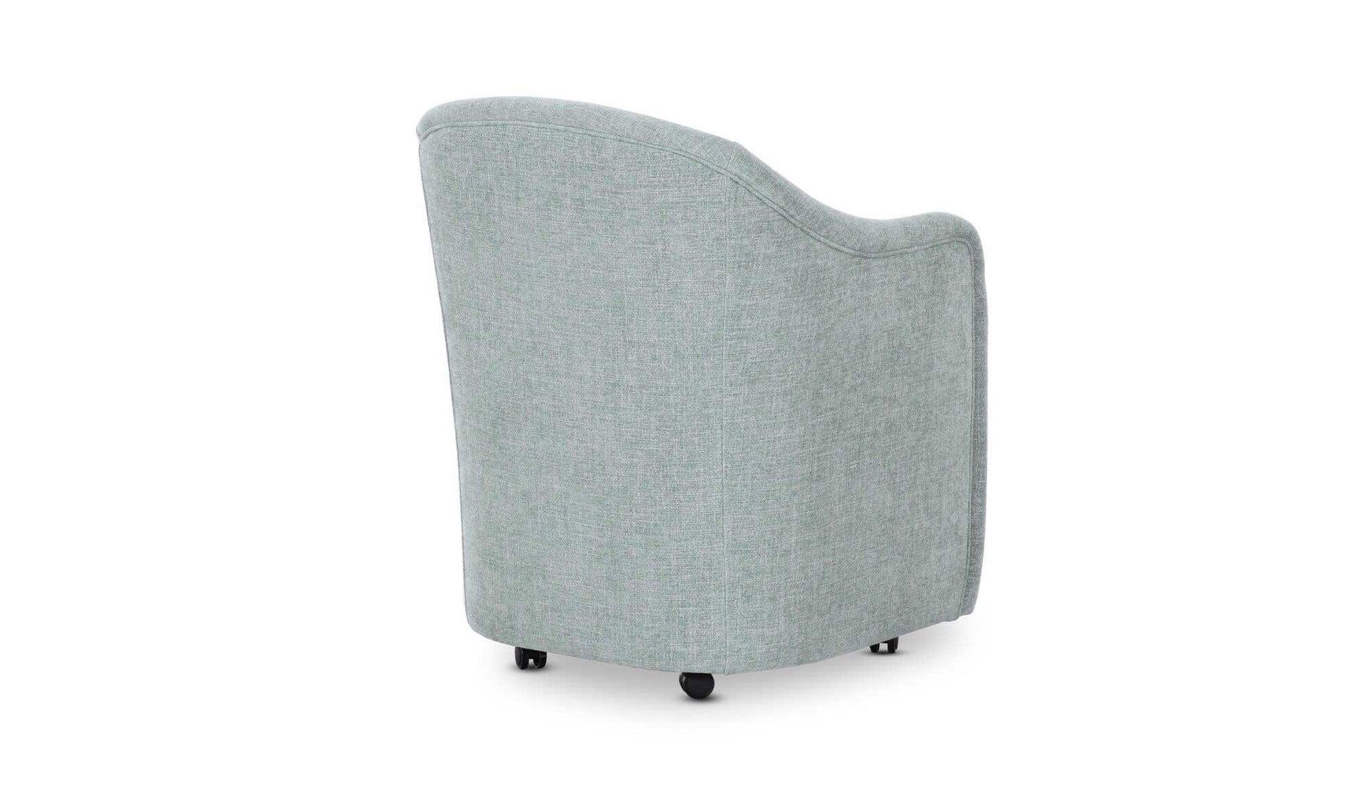 Drava Rolling Dining Chair Light Blue by Moe's Home Collection - view 8