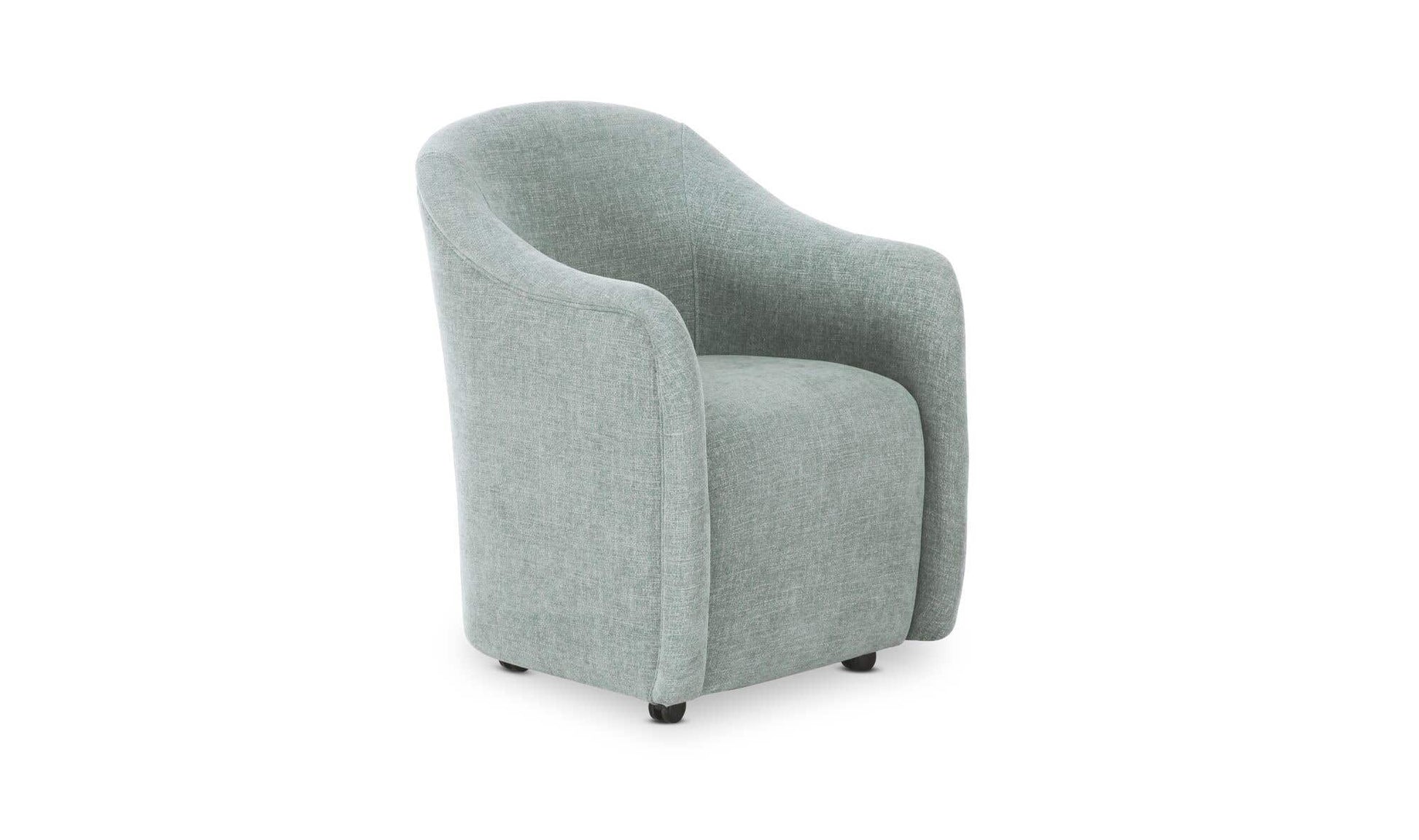 Drava Rolling Dining Chair Light Blue by Moe's Home Collection - view 5
