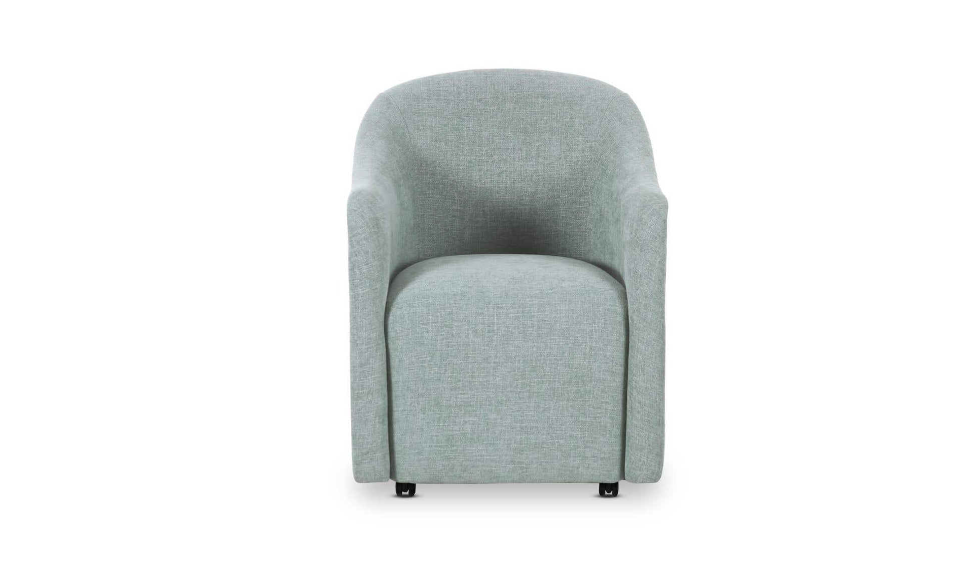 Drava Rolling Dining Chair Light Blue by Moe's Home Collection - view 4