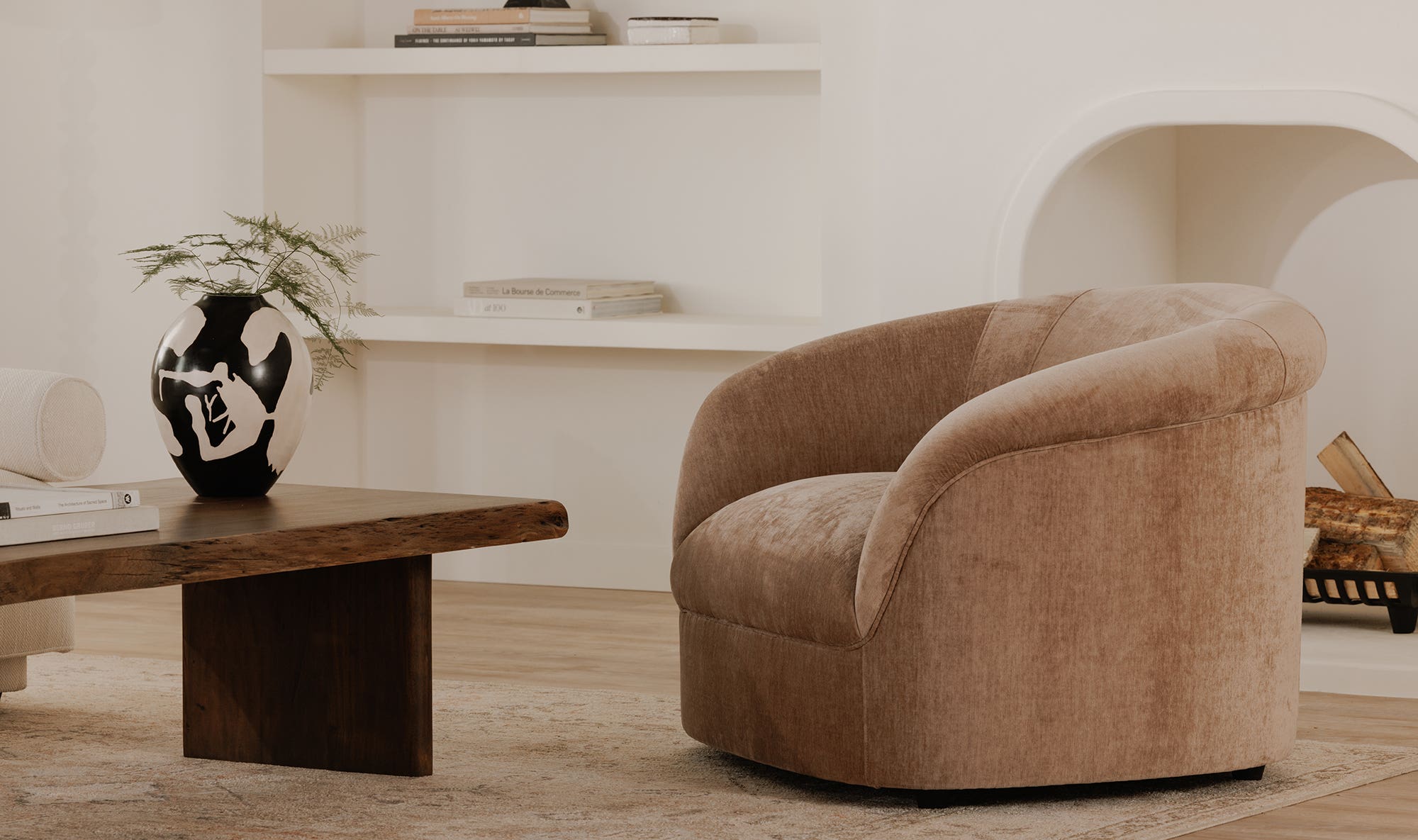 Thora Lounge Chair Blush by Moe's Home Collection - view 6
