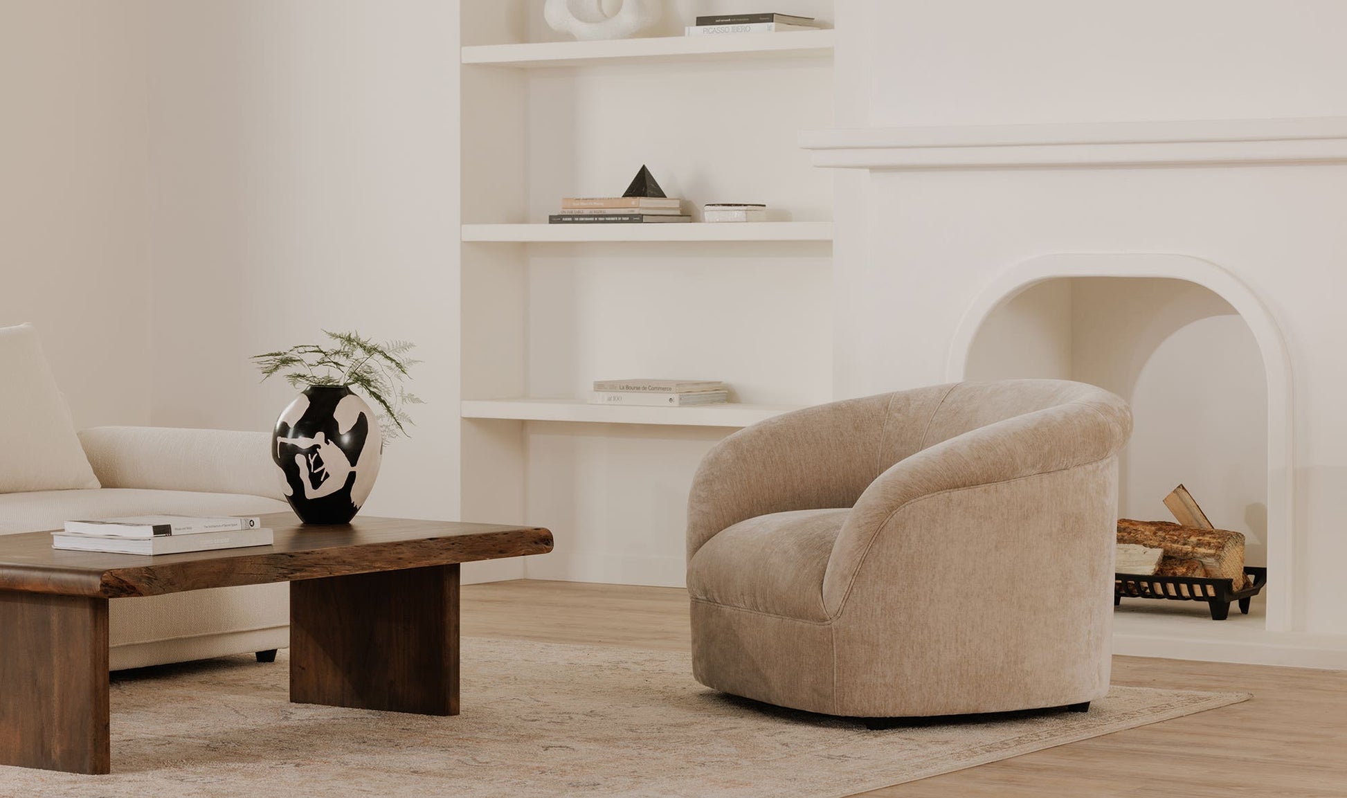 Thora Lounge Chair Beige by Moe's Home Collection - view 4