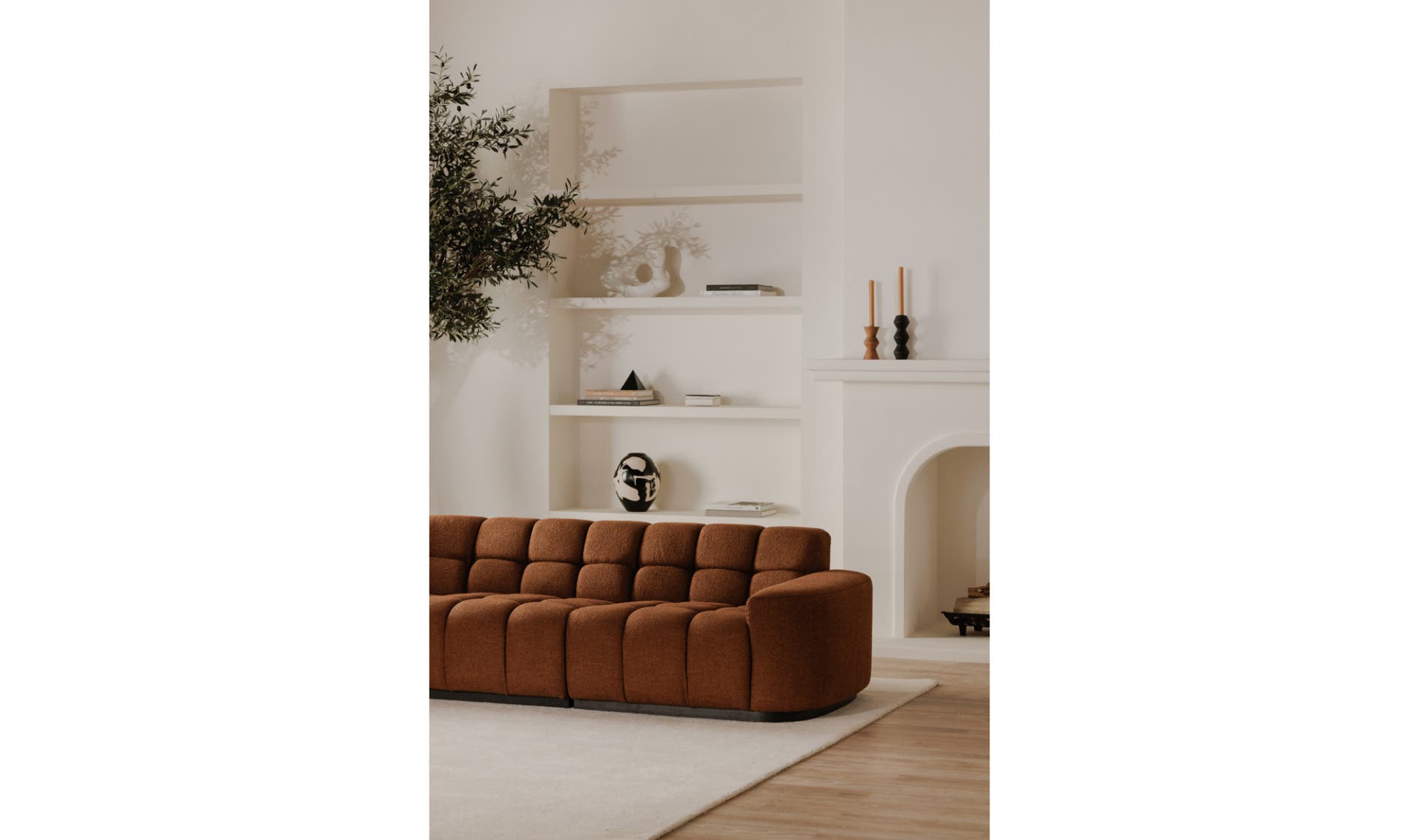 Roman L-Shaped Sectional Rust by Moe's Home Collection - view 8