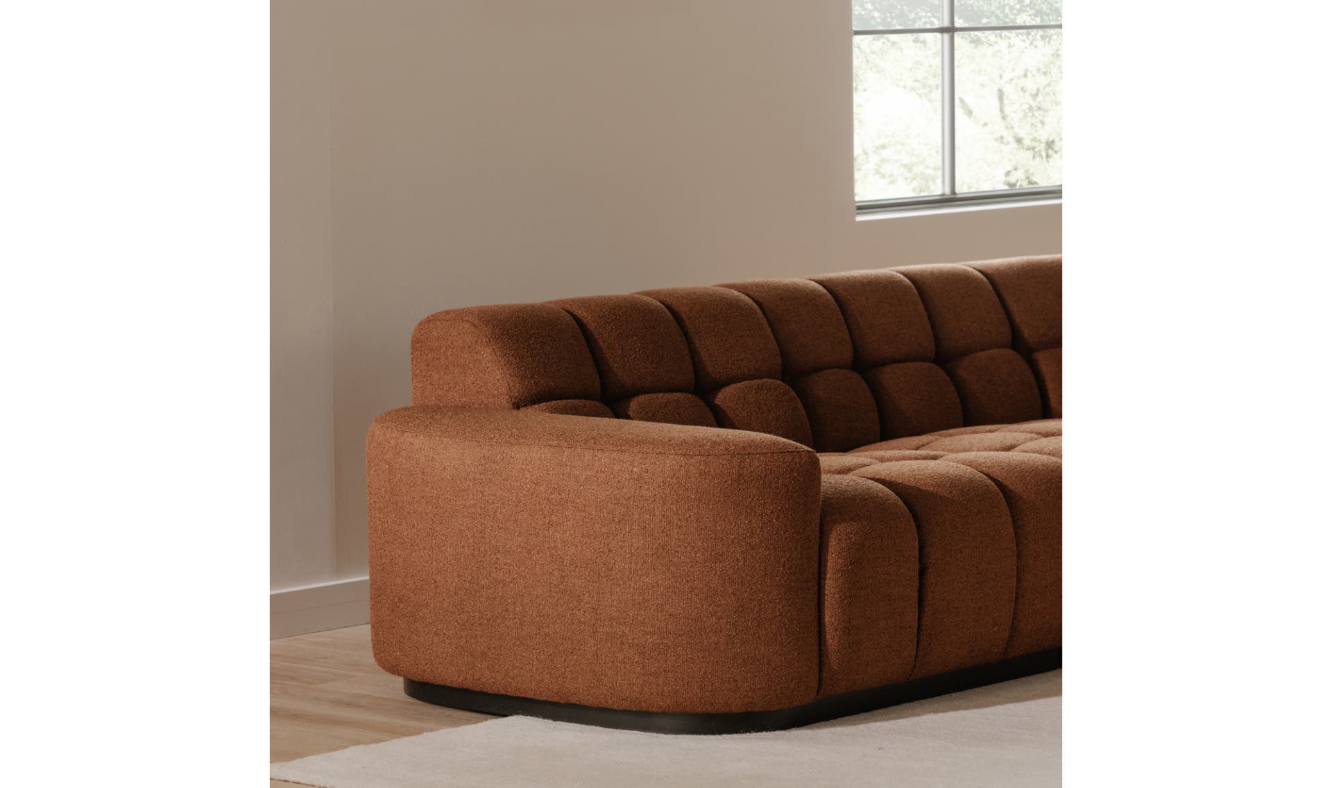 Roman L-Shaped Sectional Rust by Moe's Home Collection - view 10