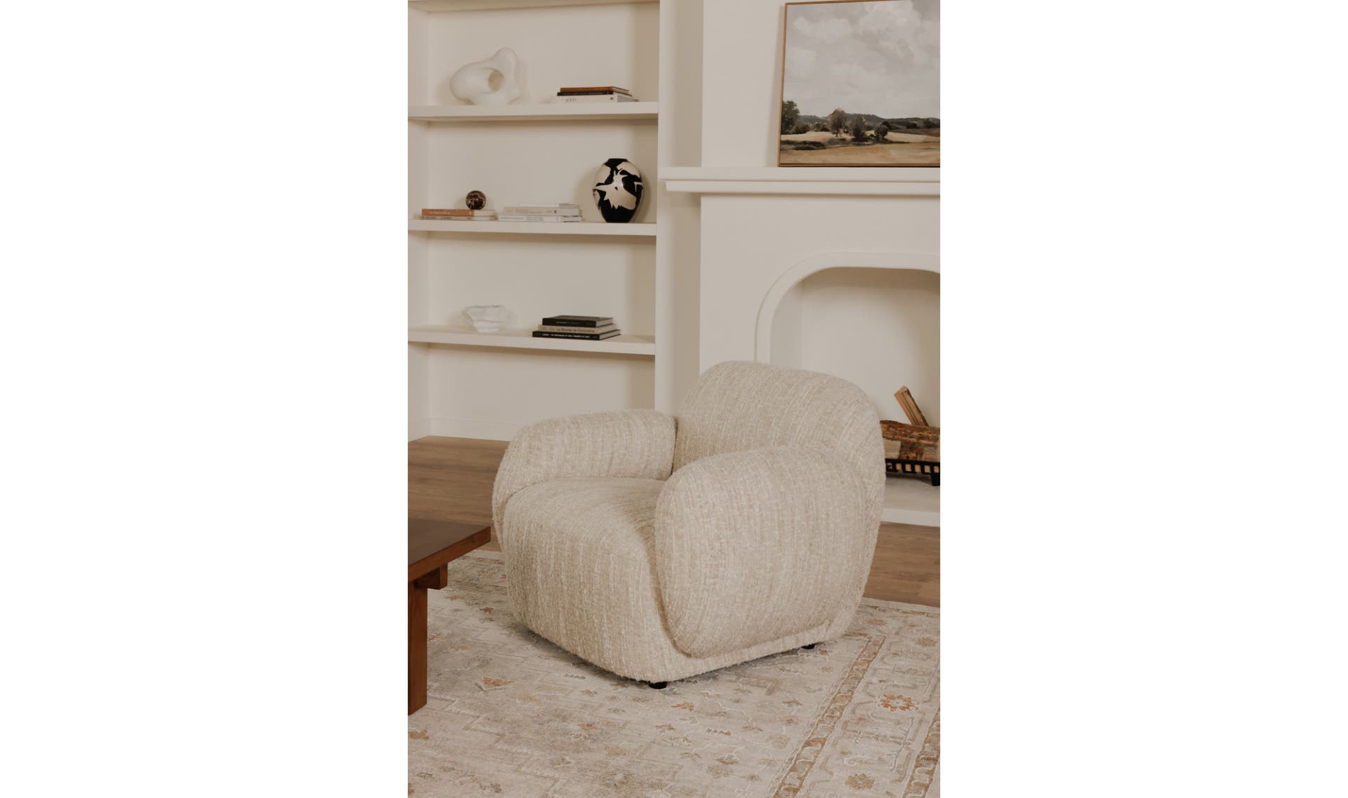 Hazel Lounge Chair Off White by Moe's Home Collection - view 7