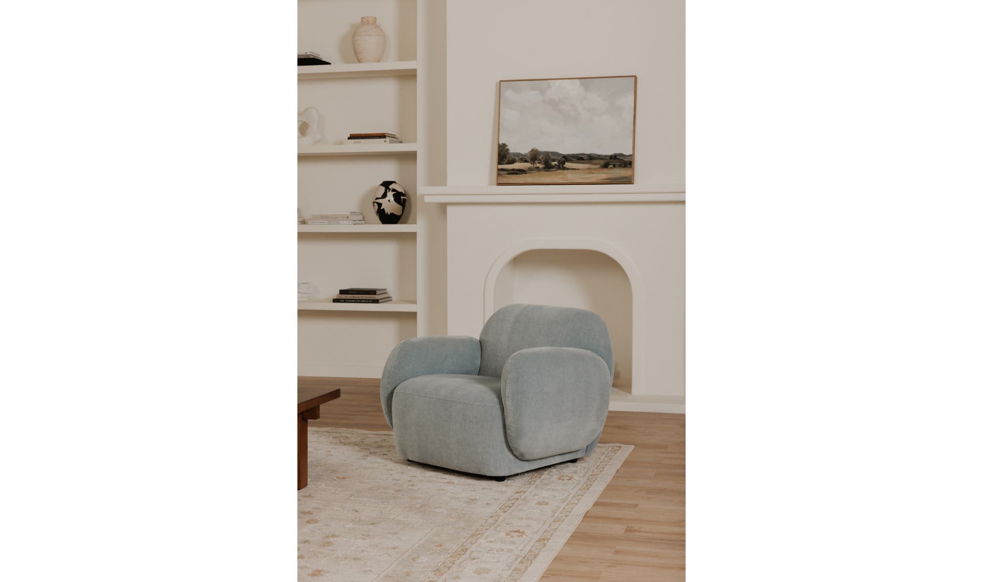 Hazel Lounge Chair Light Blue by Moe's Home Collection - view 5