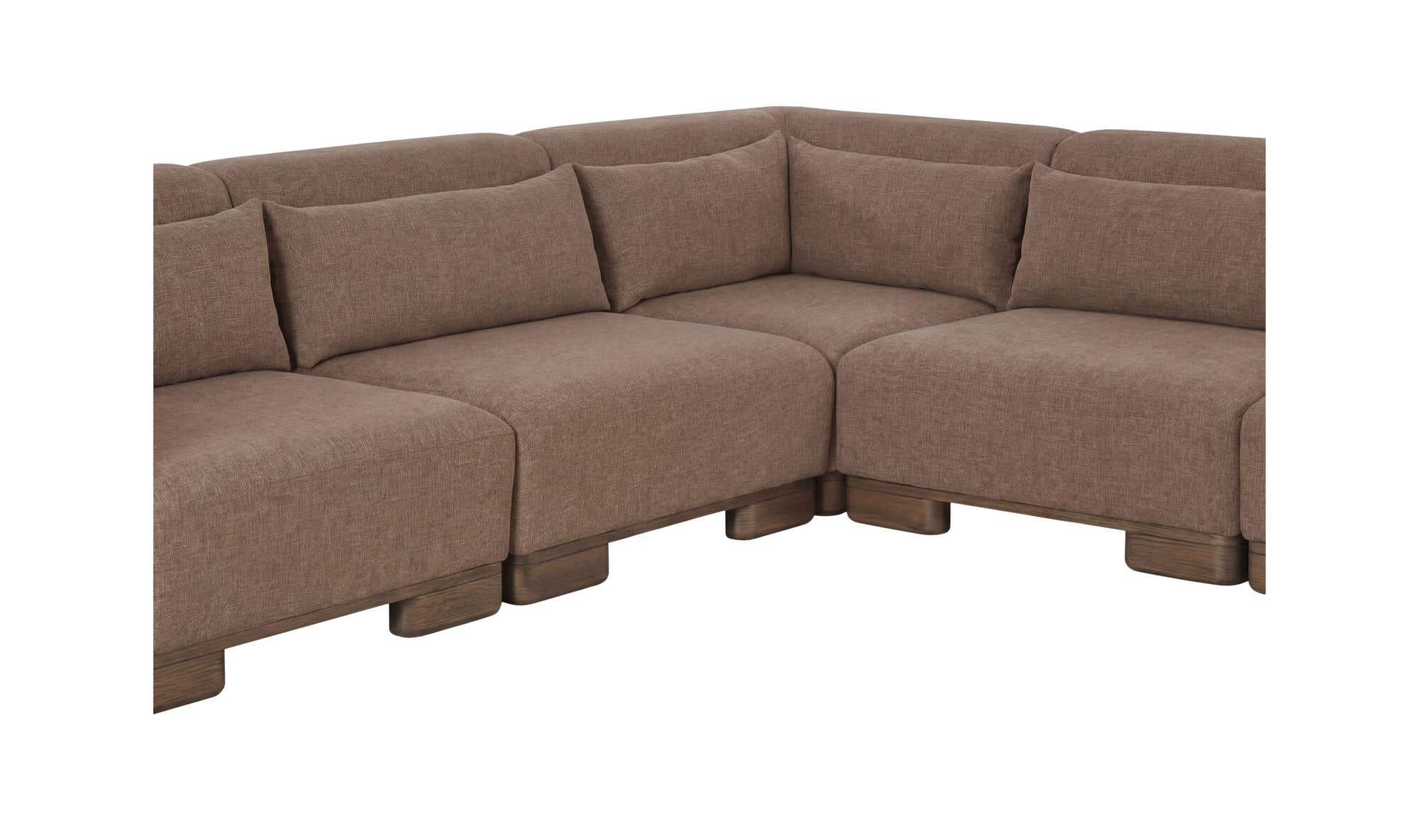 June Lounge Modular Sectional Dark Brown by Moe's Home Collection - view 6