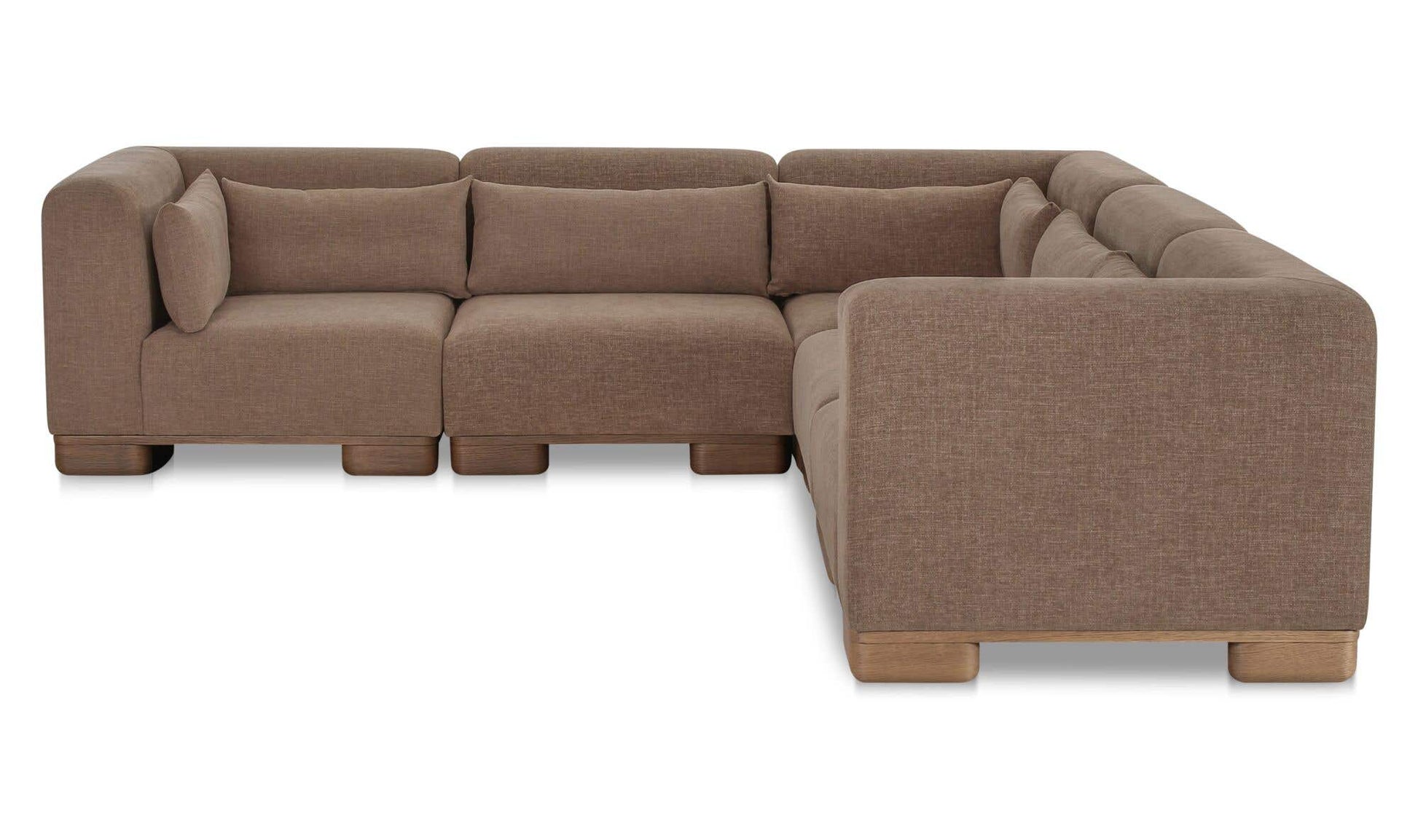 June Classic L Modular Sectional Dark Brown by Moe's Home Collection - view 4