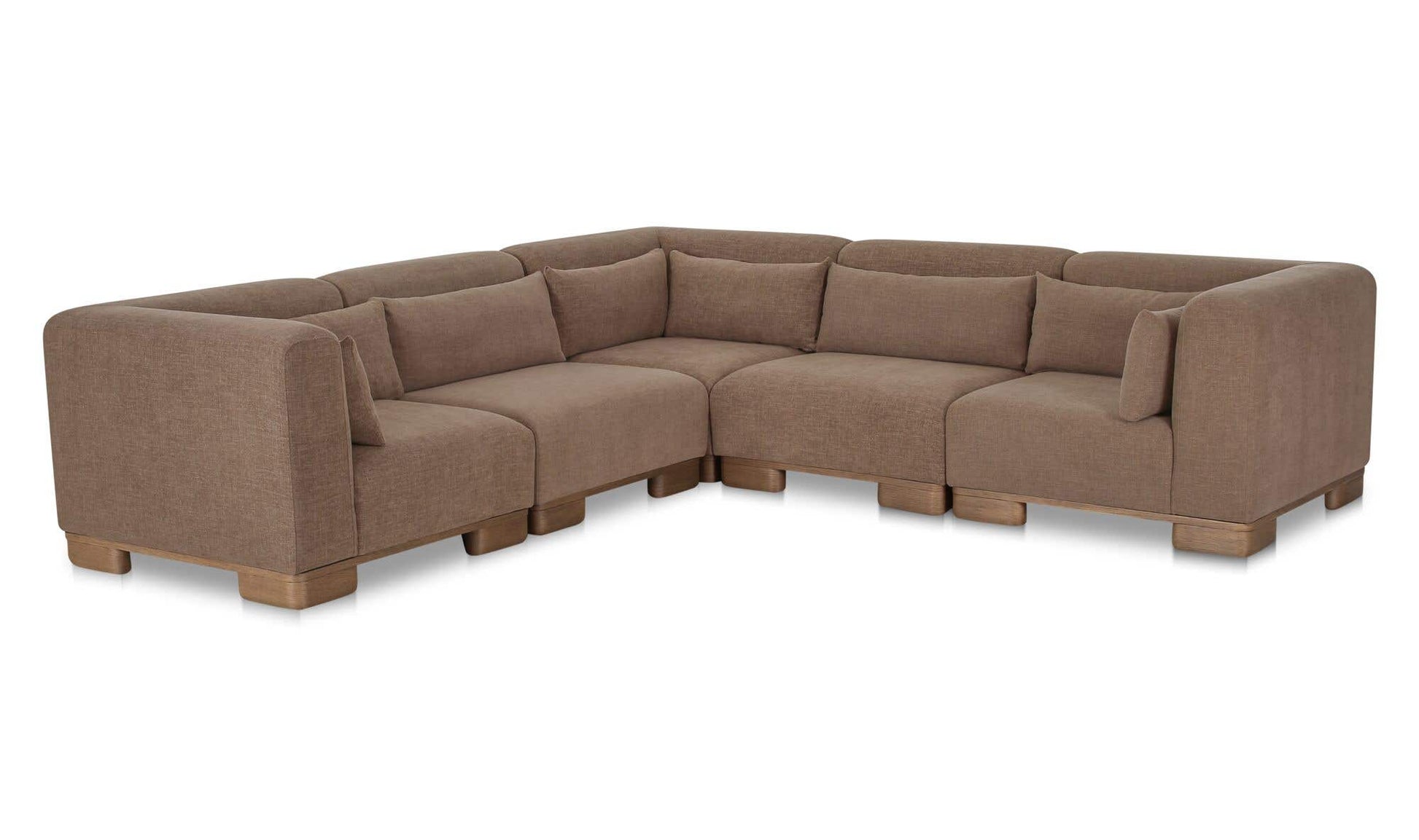 June Classic L Modular Sectional Dark Brown by Moe's Home Collection - view 3