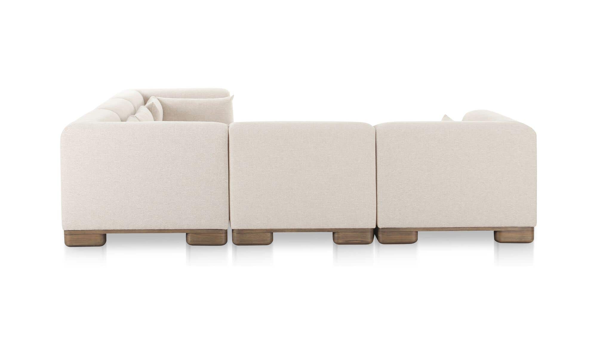 June Classic L-Shaped Modular Sectional Oatmeal by Moe's Home Collection - view 7