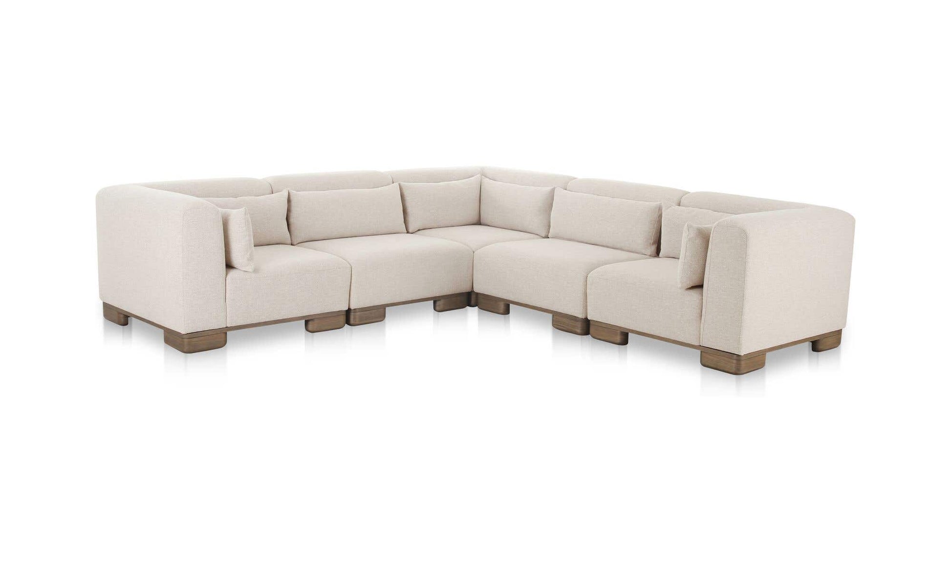 June Classic L-Shaped Modular Sectional Oatmeal by Moe's Home Collection - view 5