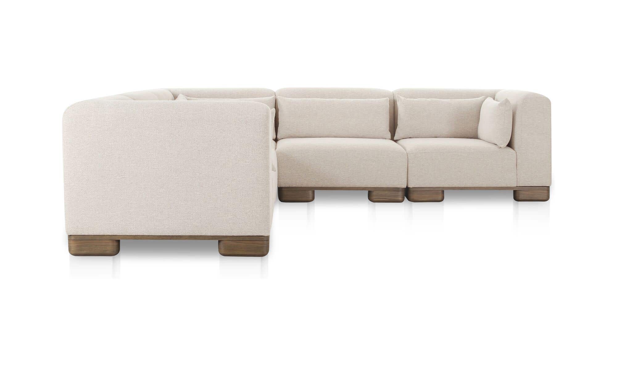 June Classic L-Shaped Modular Sectional Oatmeal by Moe's Home Collection - view 6