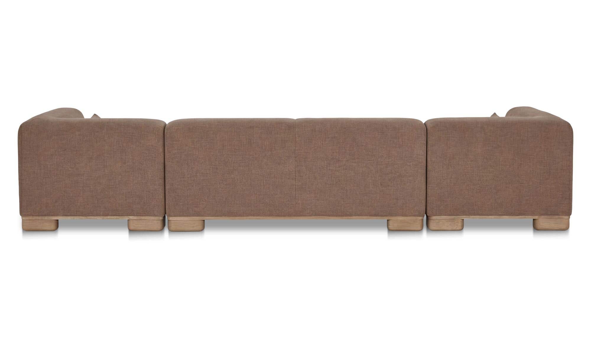 June U Shaped Modular Sectional Dark Brown by Moe's Home Collection - view 5