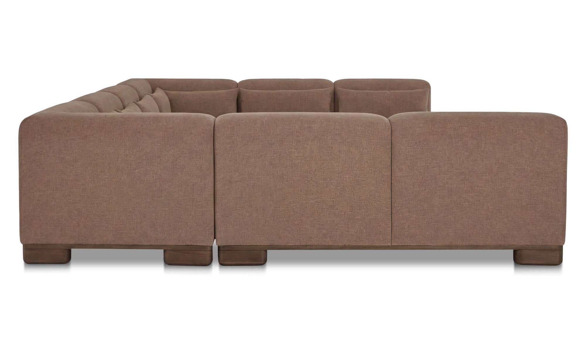 June U Shaped Modular Sectional Dark Brown by Moe's Home Collection - view 4