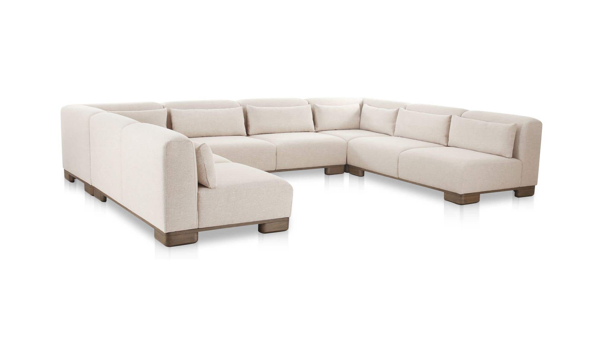 June U Shaped Modular Sectional Oatmeal by Moe's Home Collection - view 6