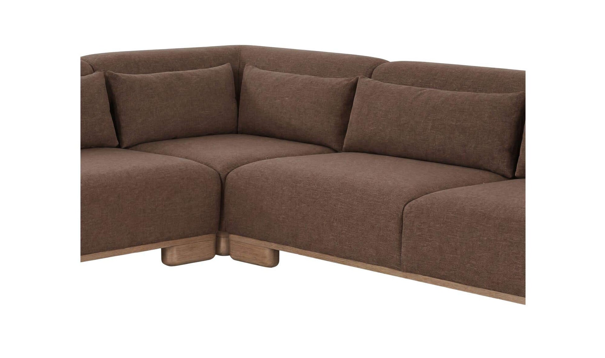 June Corner Modular Sectional Dark Brown by Moe's Home Collection - view 5