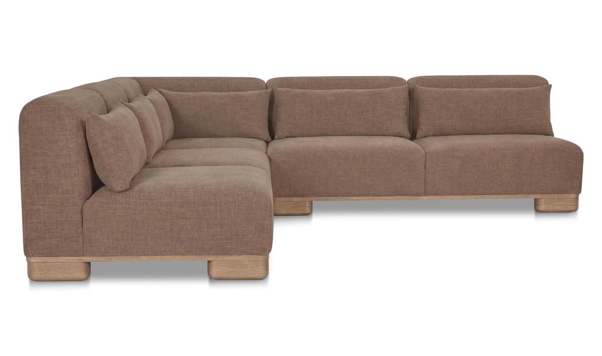 June Corner Modular Sectional Dark Brown by Moe's Home Collection - view 3