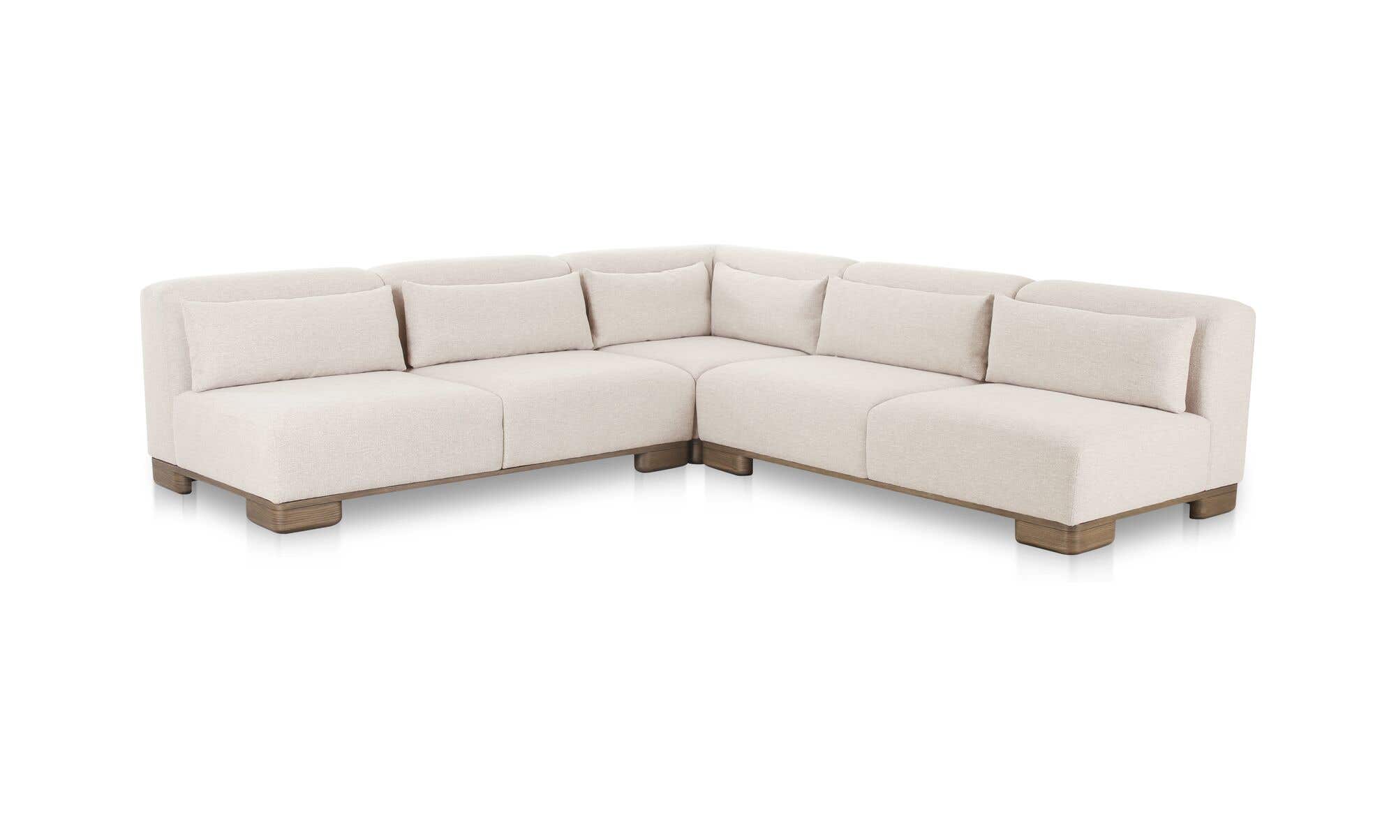 June Corner Modular Sectional Oatmeal by Moe's Home Collection - view 7