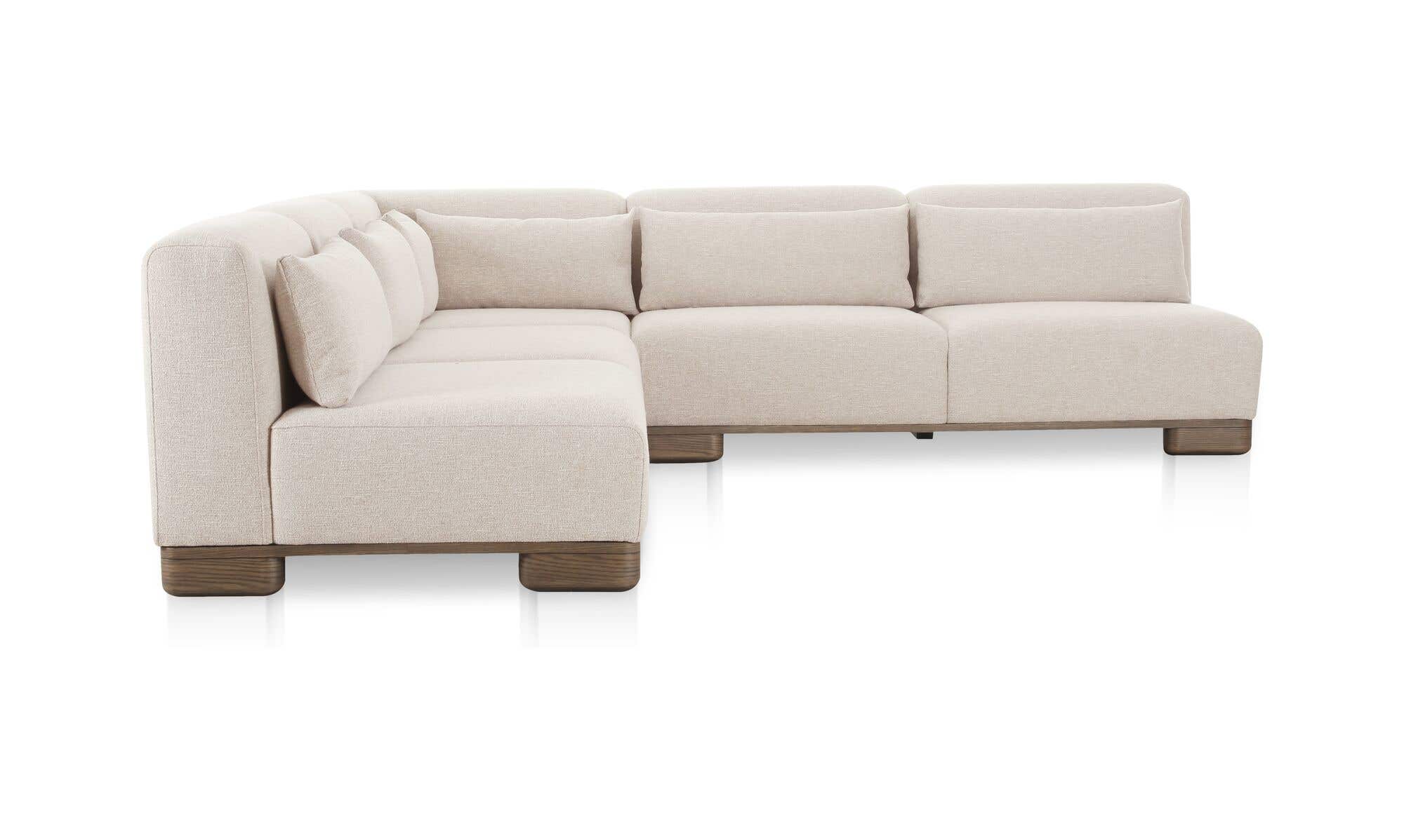 June Corner Modular Sectional Oatmeal by Moe's Home Collection - view 4