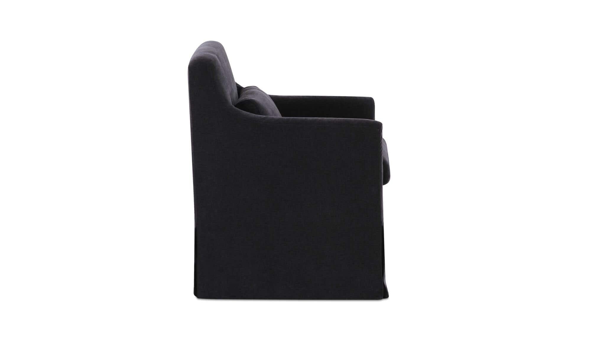 Lydia Slipcover Dining Chair Black by Moe's Home Collection - view 7