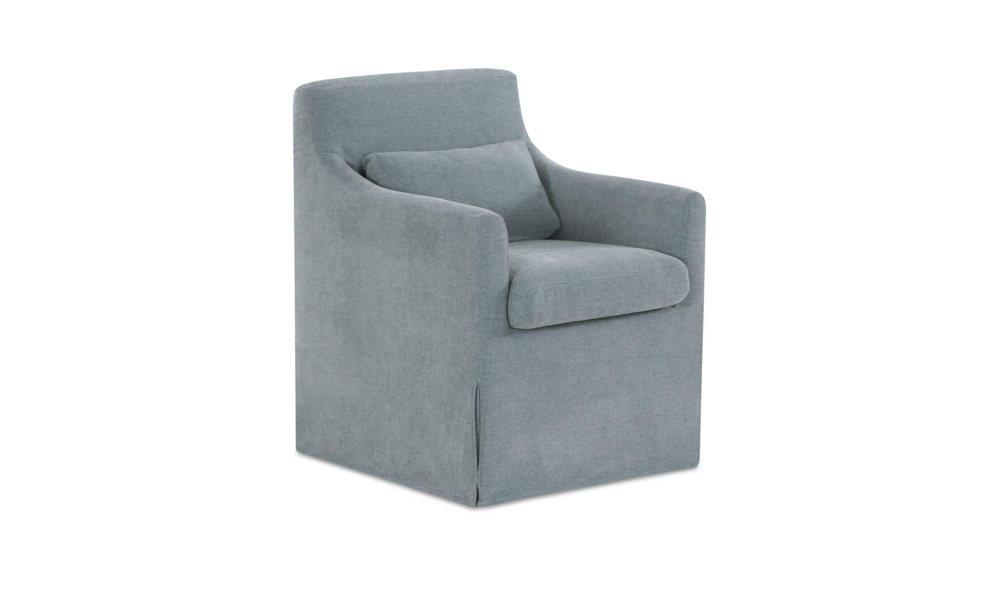 Lydia Slipcover Dining Chair Blue by Moe's Home Collection - view 6