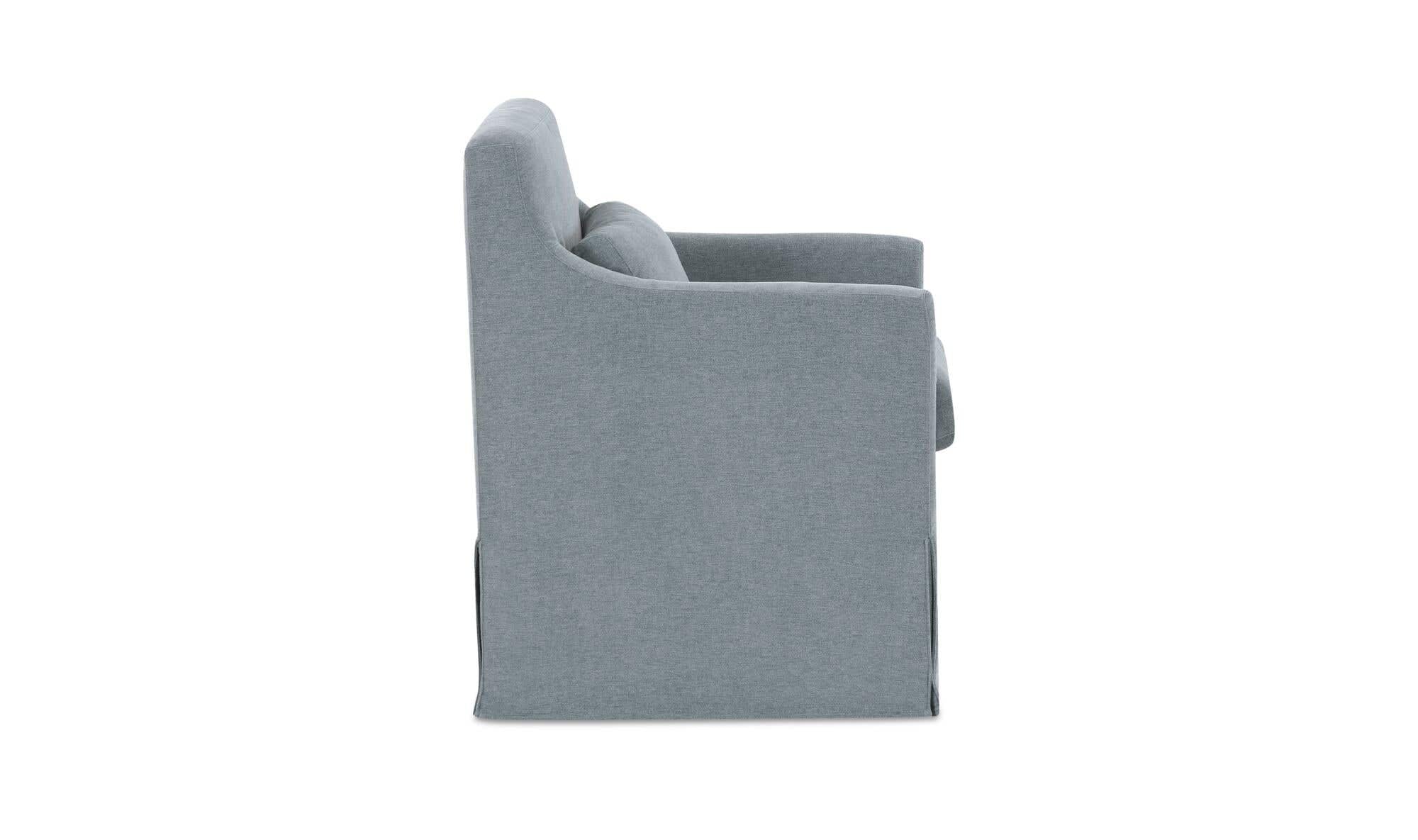 Lydia Slipcover Dining Chair Blue by Moe's Home Collection - view 7