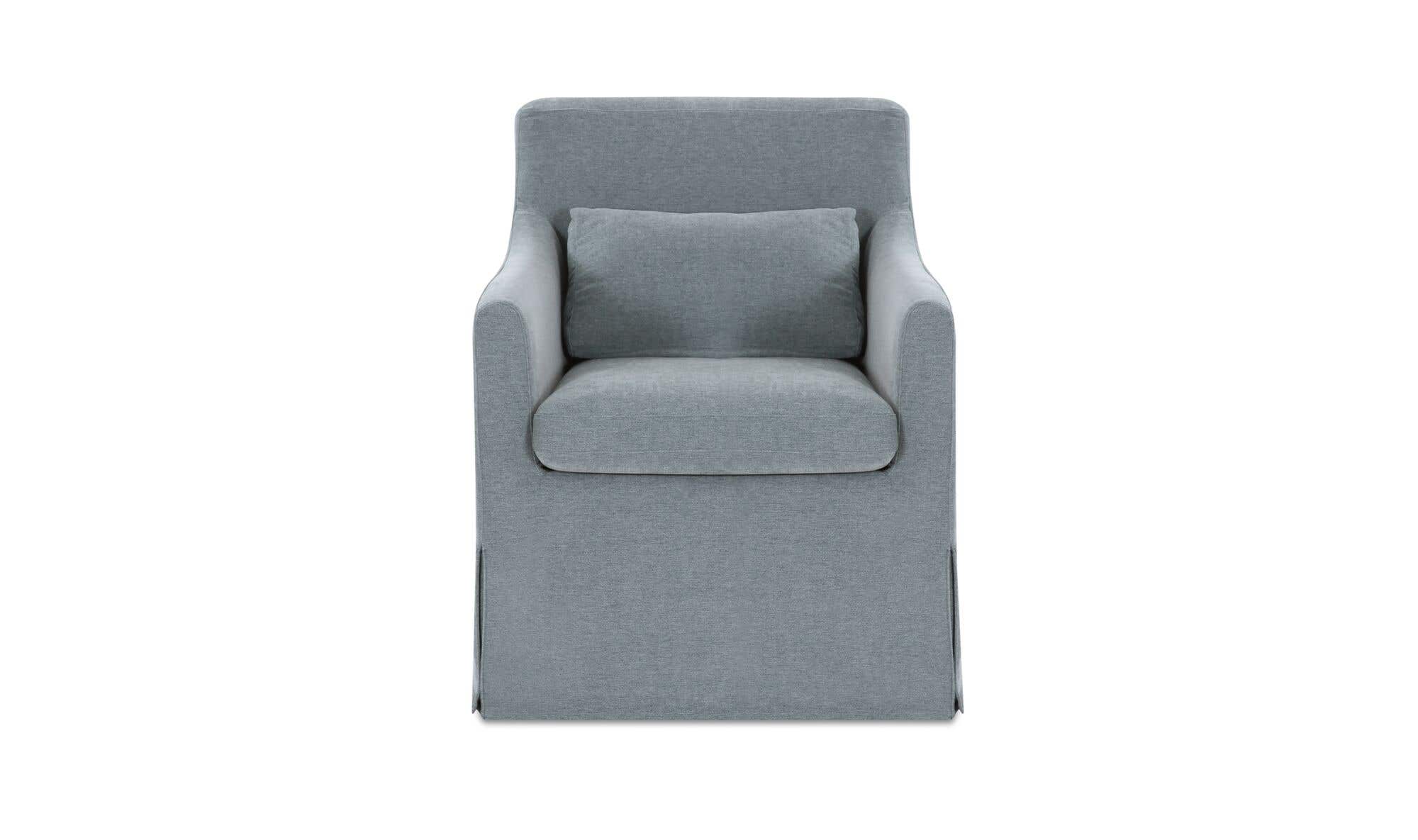 Lydia Slipcover Dining Chair Blue by Moe's Home Collection - view 4