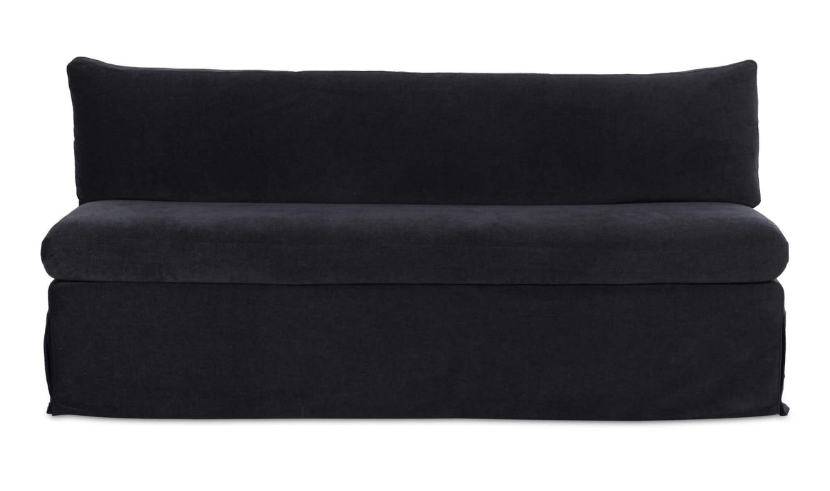 Fable Slipcover Dining Bench Black by Moe's Home Collection - view 2