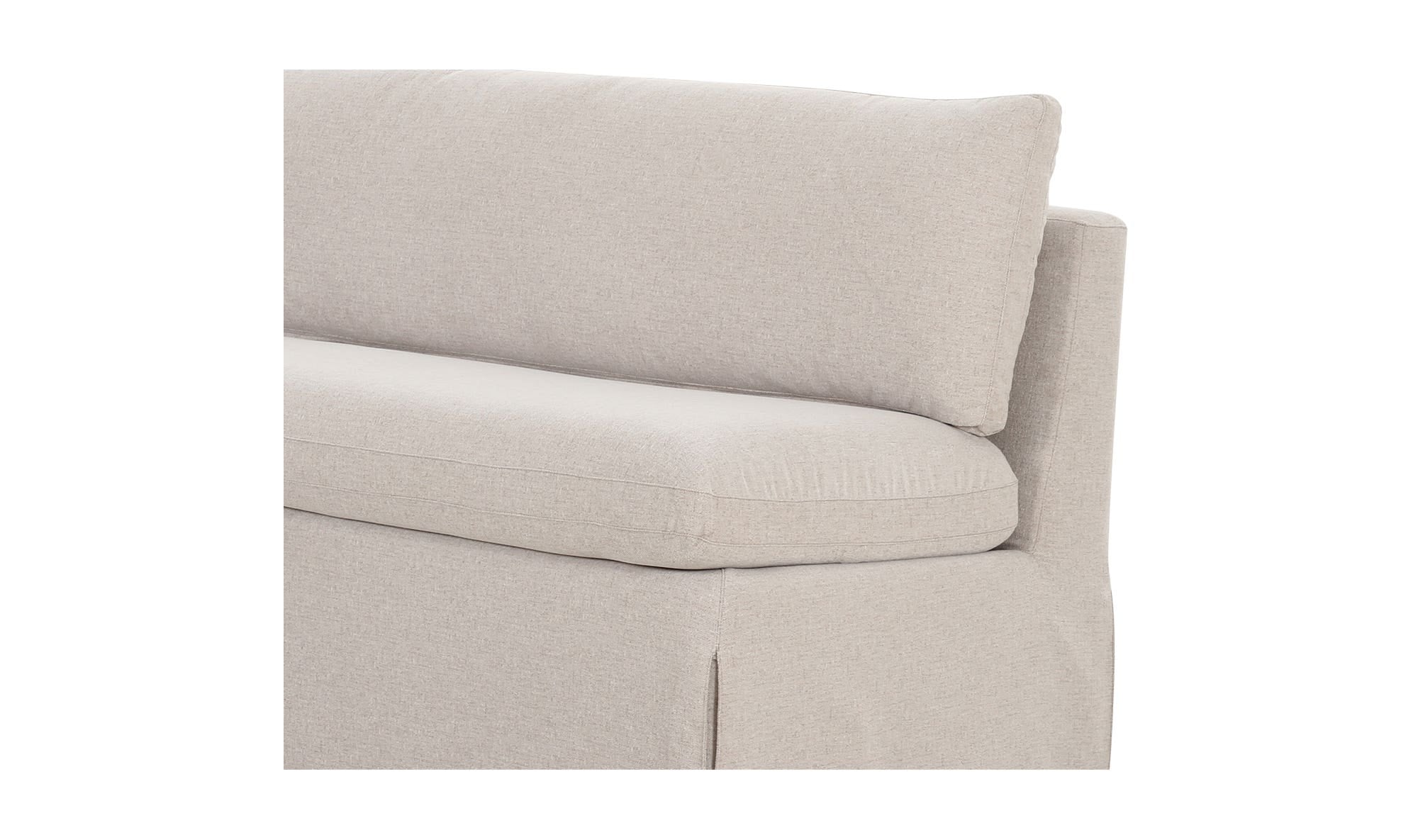 Fable Slipcover Dining Bench Beige by Moe's Home Collection - view 9