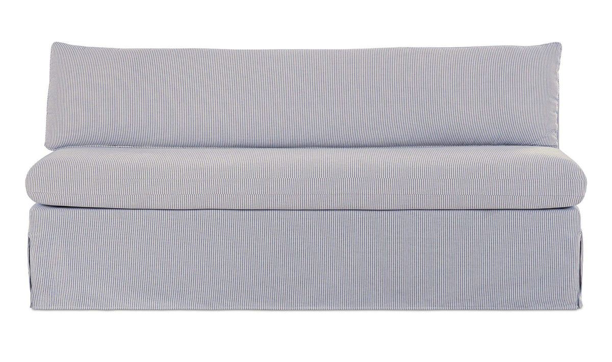 Fable Slipcover Dining Bench Navy Stripe by Moe's Home Collection - view 2