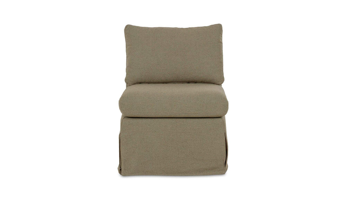 Fable Slipcover Dining Slipper Chair Olive by Moe's Home Collection - view 2