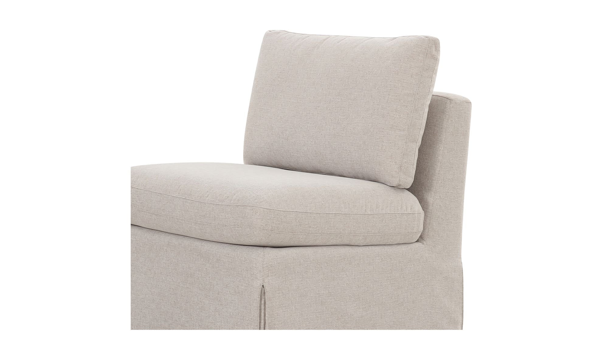 Fable Slipcover Dining Slipper Chair Beige by Moe's Home Collection - view 8