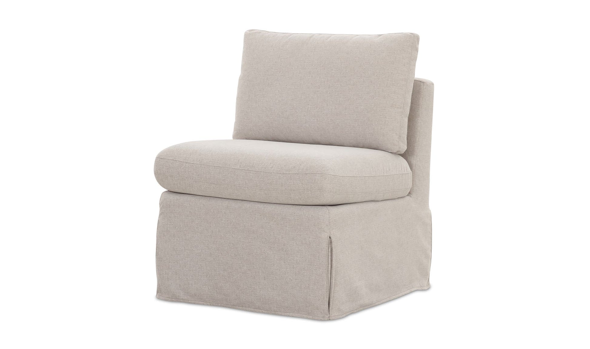 Fable Slipcover Dining Slipper Chair Beige by Moe's Home Collection - view 5