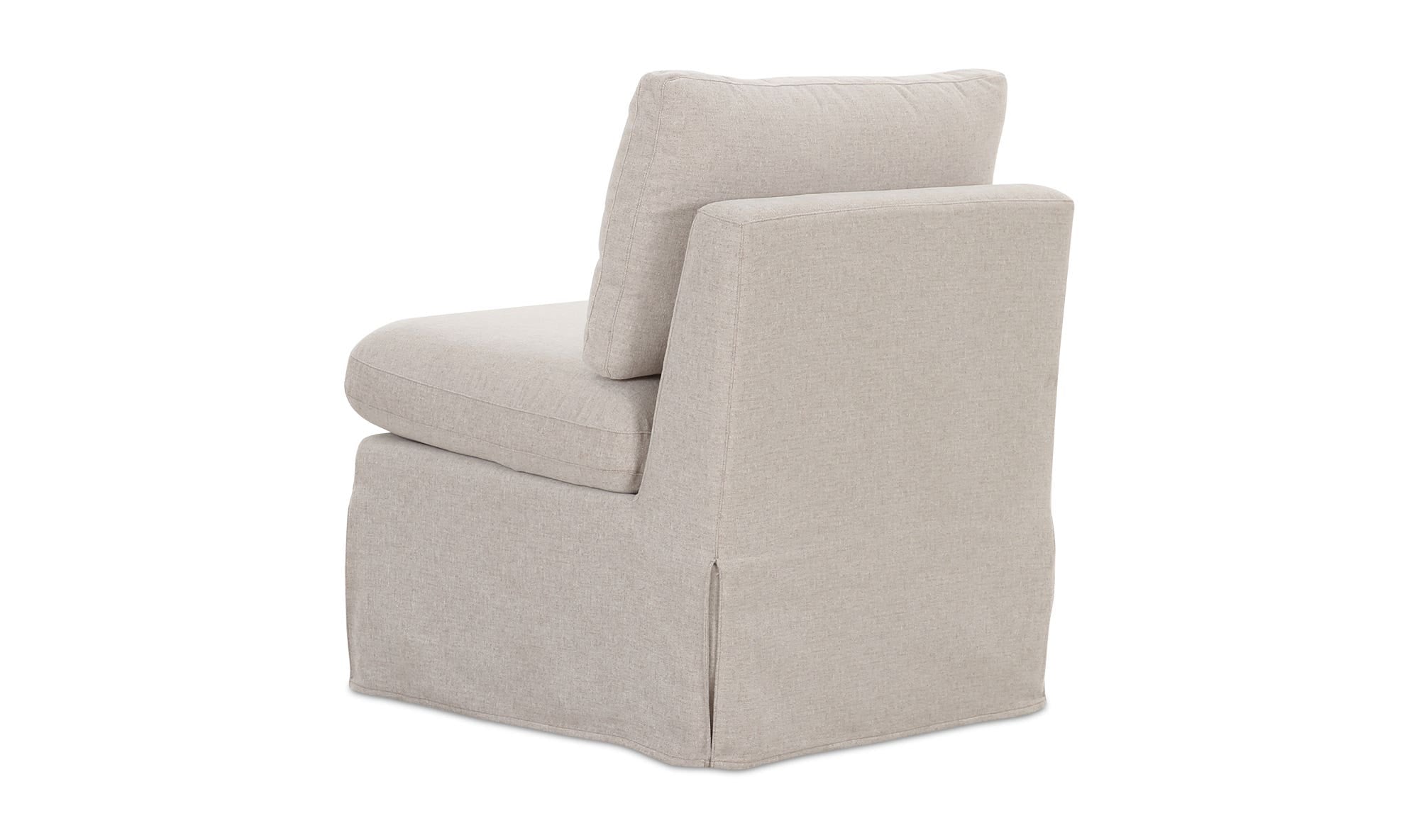 Fable Slipcover Dining Slipper Chair Beige by Moe's Home Collection - view 6