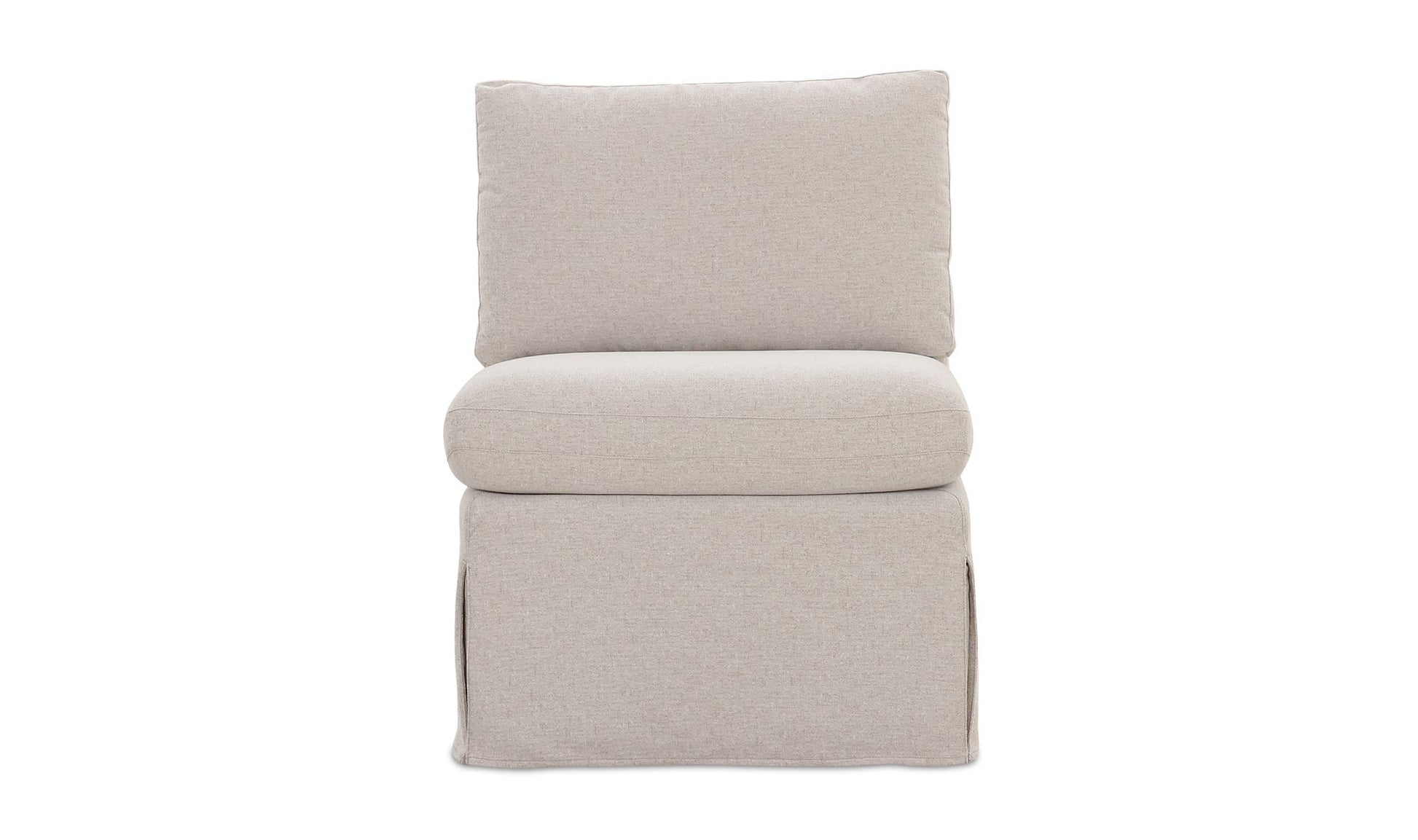 Fable Slipcover Dining Slipper Chair Beige by Moe's Home Collection - view 4