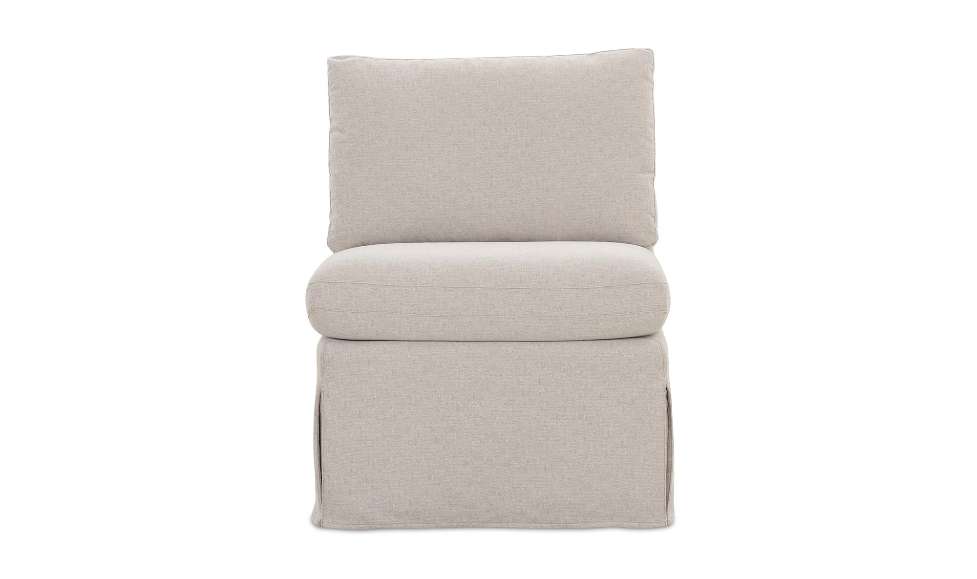 Fable Slipcover Dining Slipper Chair Beige by Moe's Home Collection - view 4