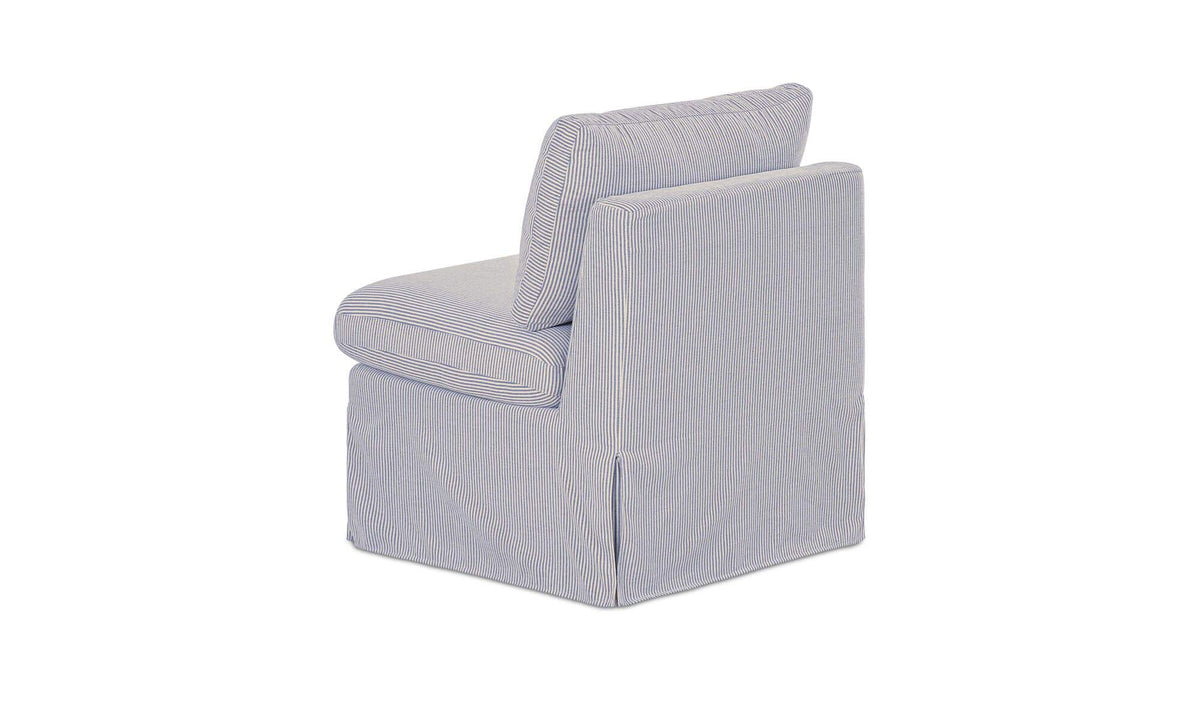 Fable Slipcover Dining Slipper Chair Navy Stripe by Moe's Home Collection - view 6