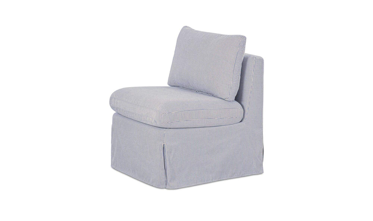 Fable Slipcover Dining Slipper Chair Navy Stripe by Moe's Home Collection - view 10