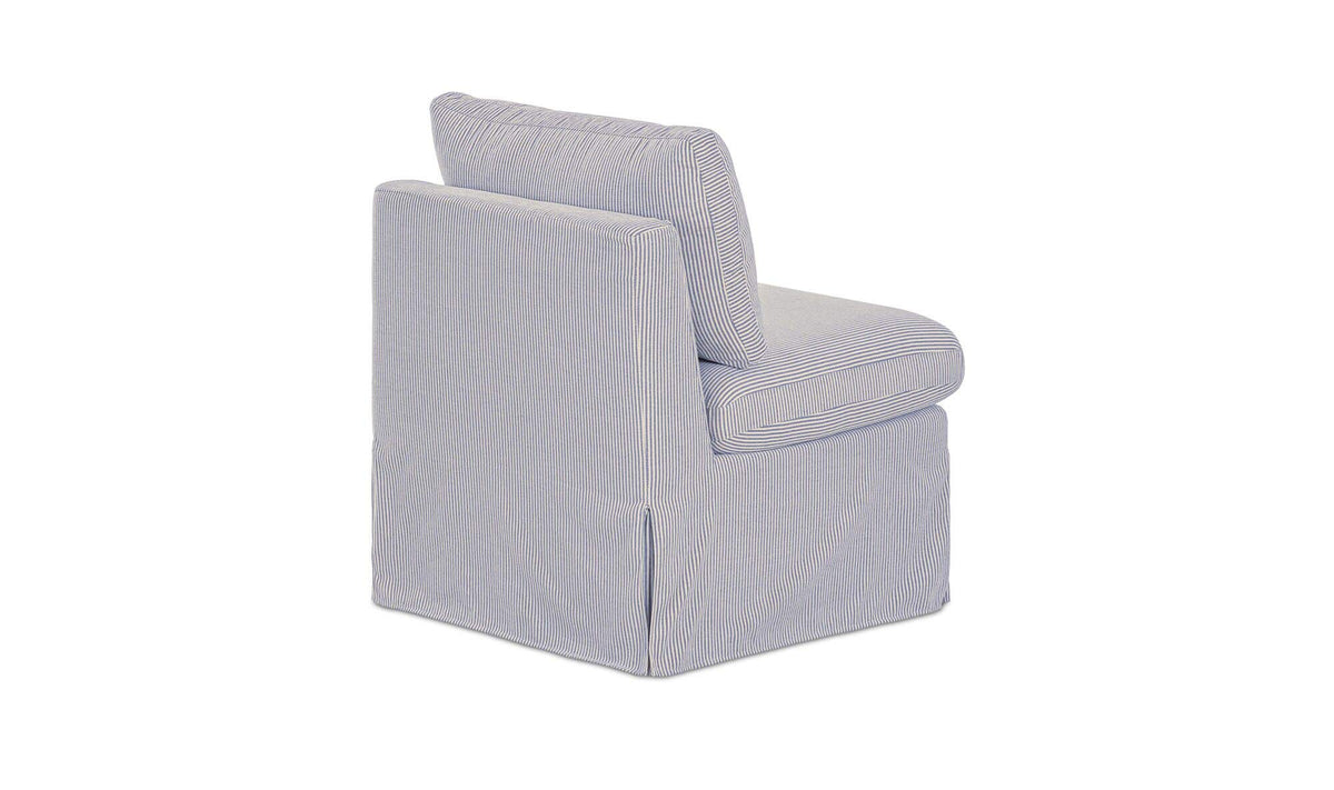 Fable Slipcover Dining Slipper Chair Navy Stripe by Moe's Home Collection - view 8